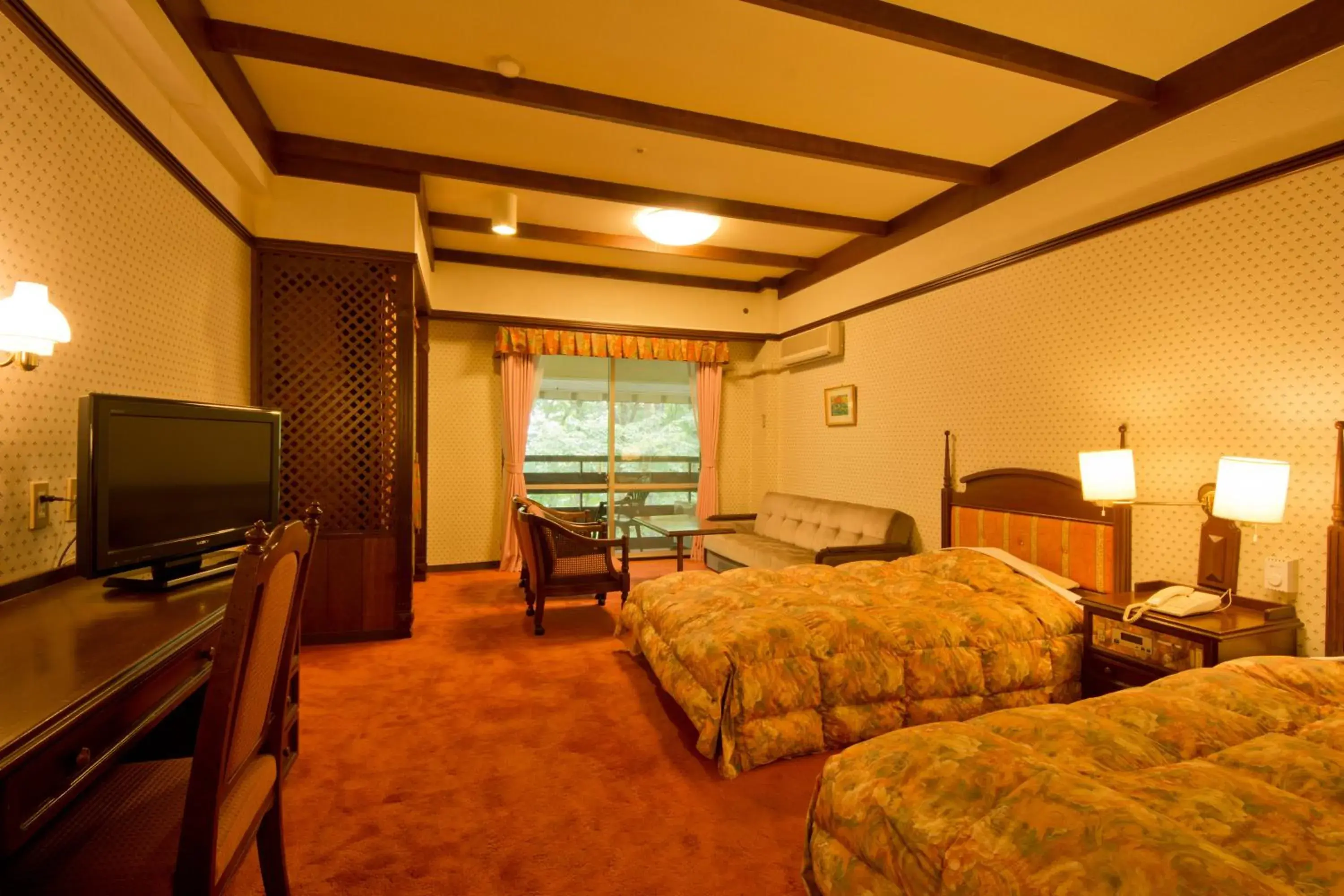 Photo of the whole room, Bed in Kusatsu Onsen Hotel Village Photo of the whole room, Bed in Kusatsu Onsen Hotel Village