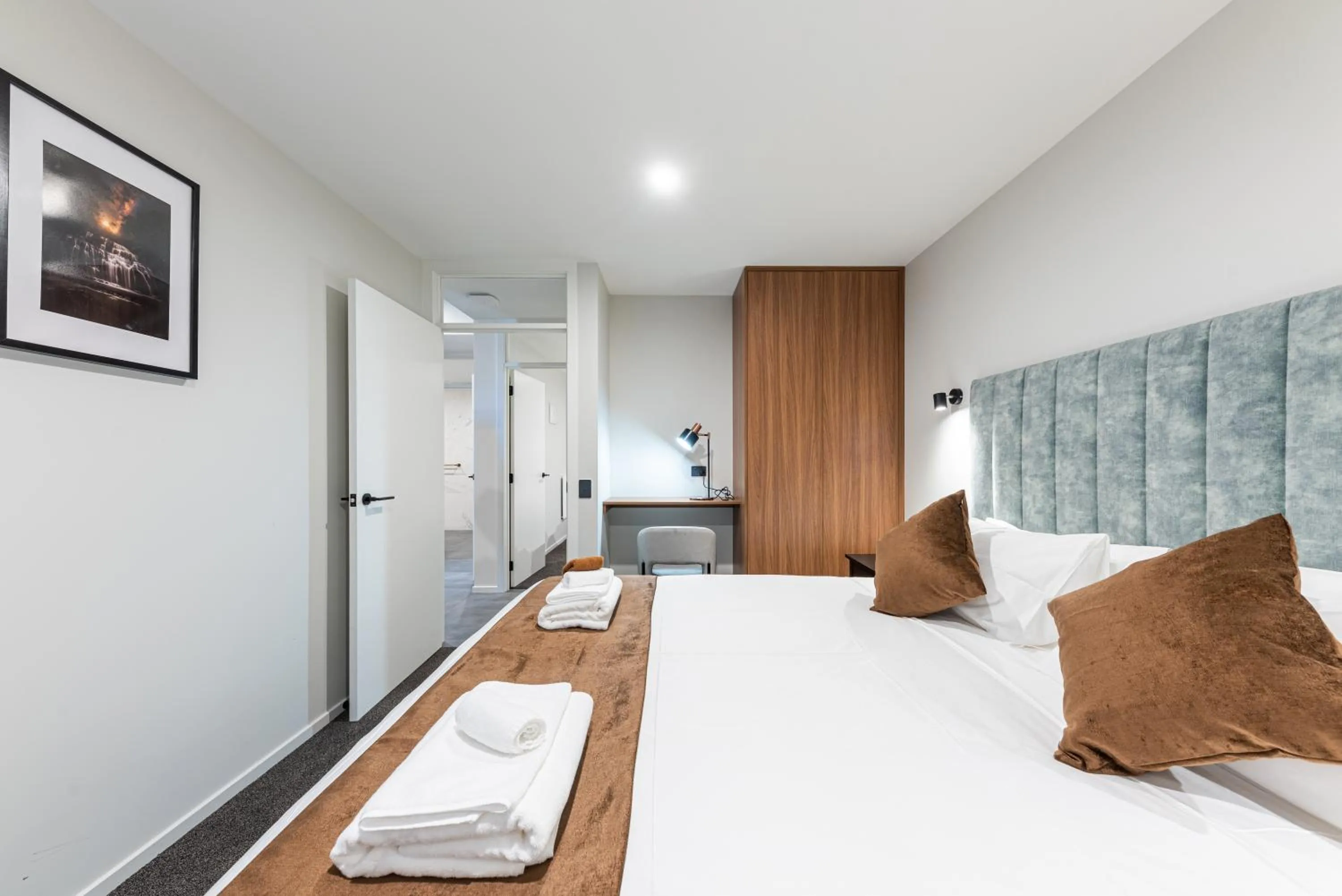 Bed in Galaxy Boutique Hotel