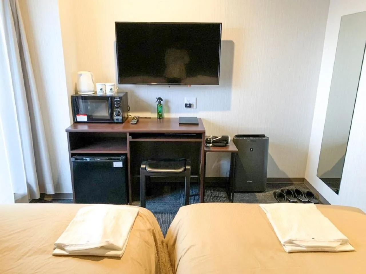 Photo of the whole room, Bed in HOTEL LiVEMAX Kyoto Nijojonishi