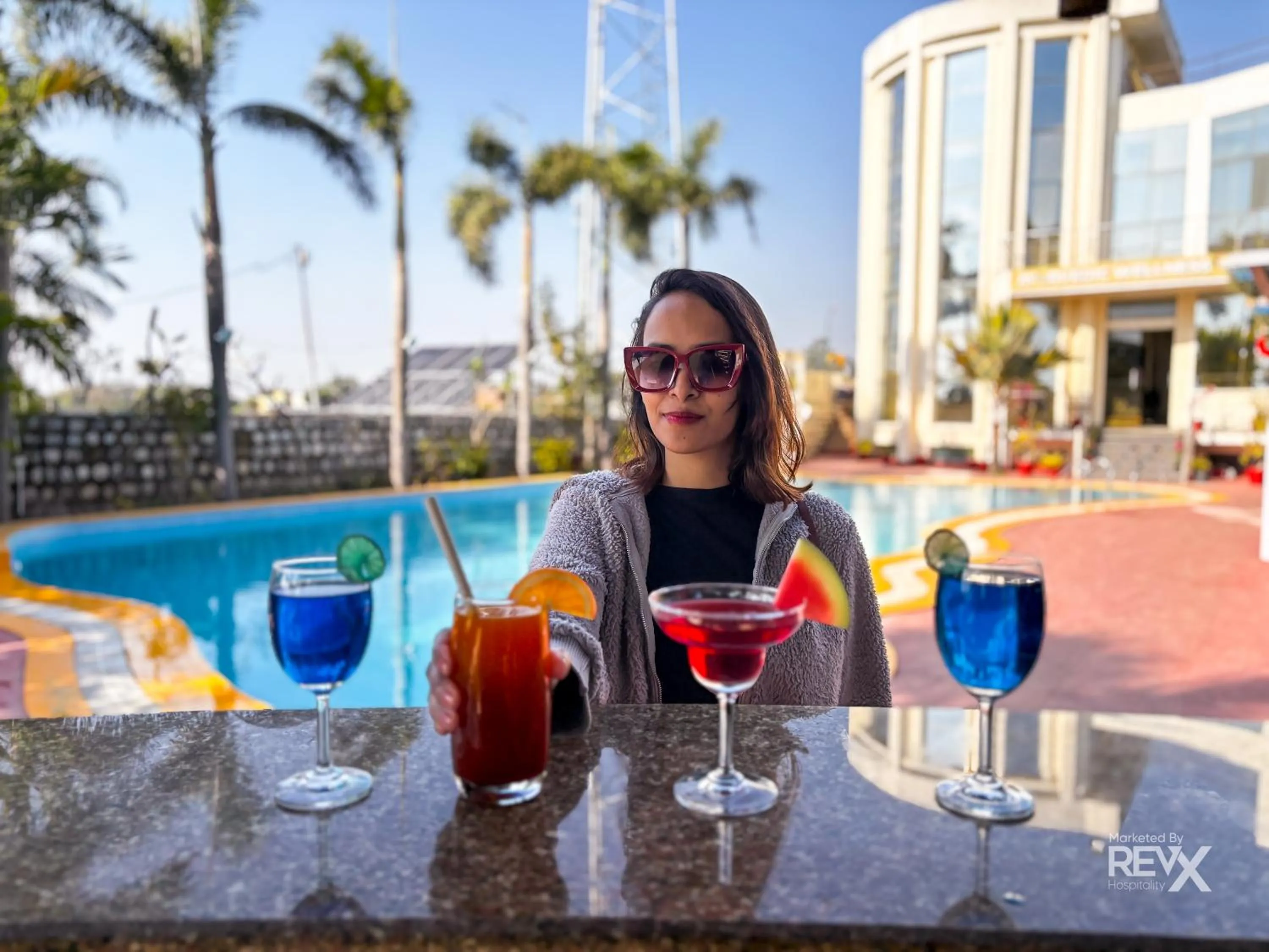 Swimming pool in The Neeraj River Forest Resort Ayurvedic Wellness Center