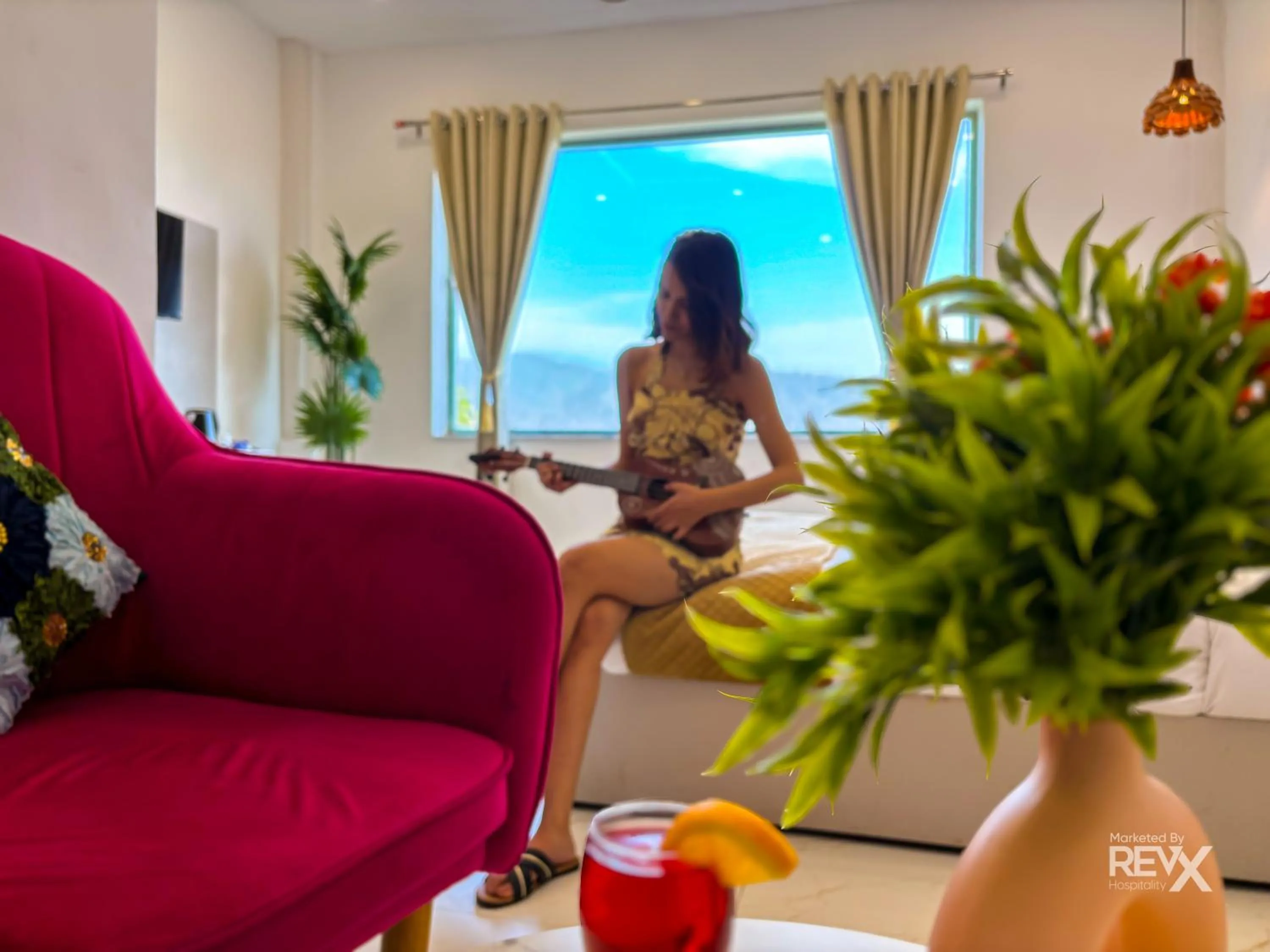 Living room in The Neeraj River Forest Resort Ayurvedic Wellness Center