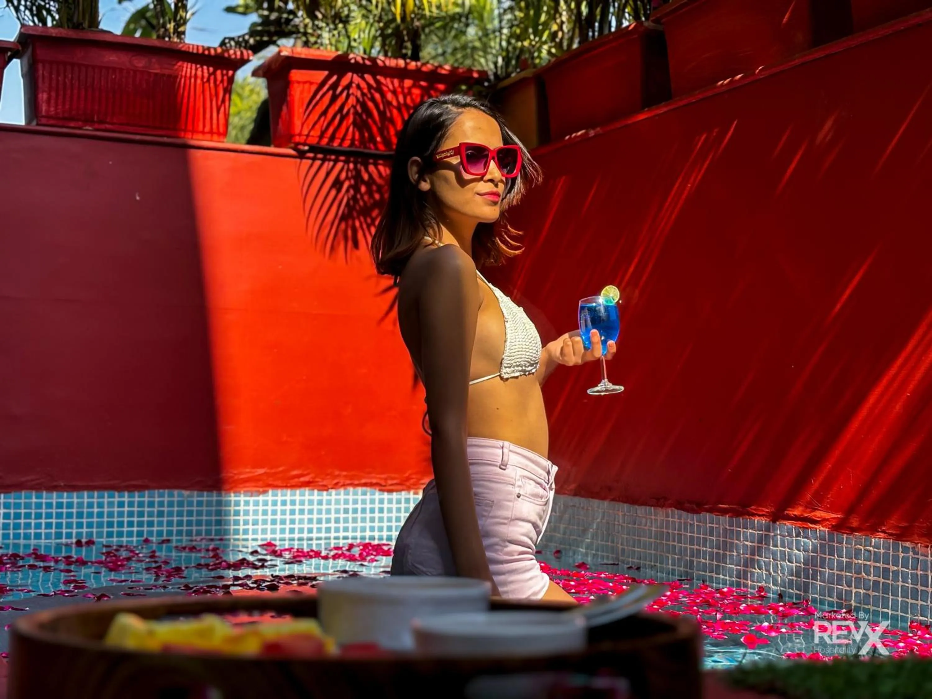 Pool view in The Neeraj River Forest Resort Ayurvedic Wellness Center
