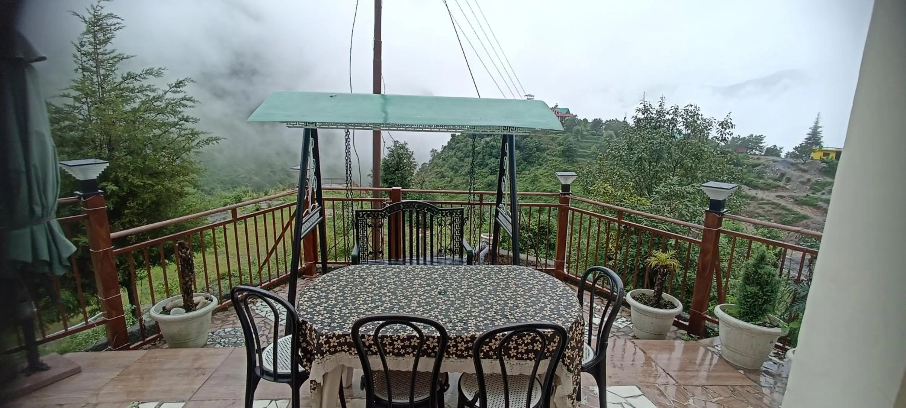 Seating area in Icebergs Mussoorie - A Boutique stay and 24 hrs roof top cafe