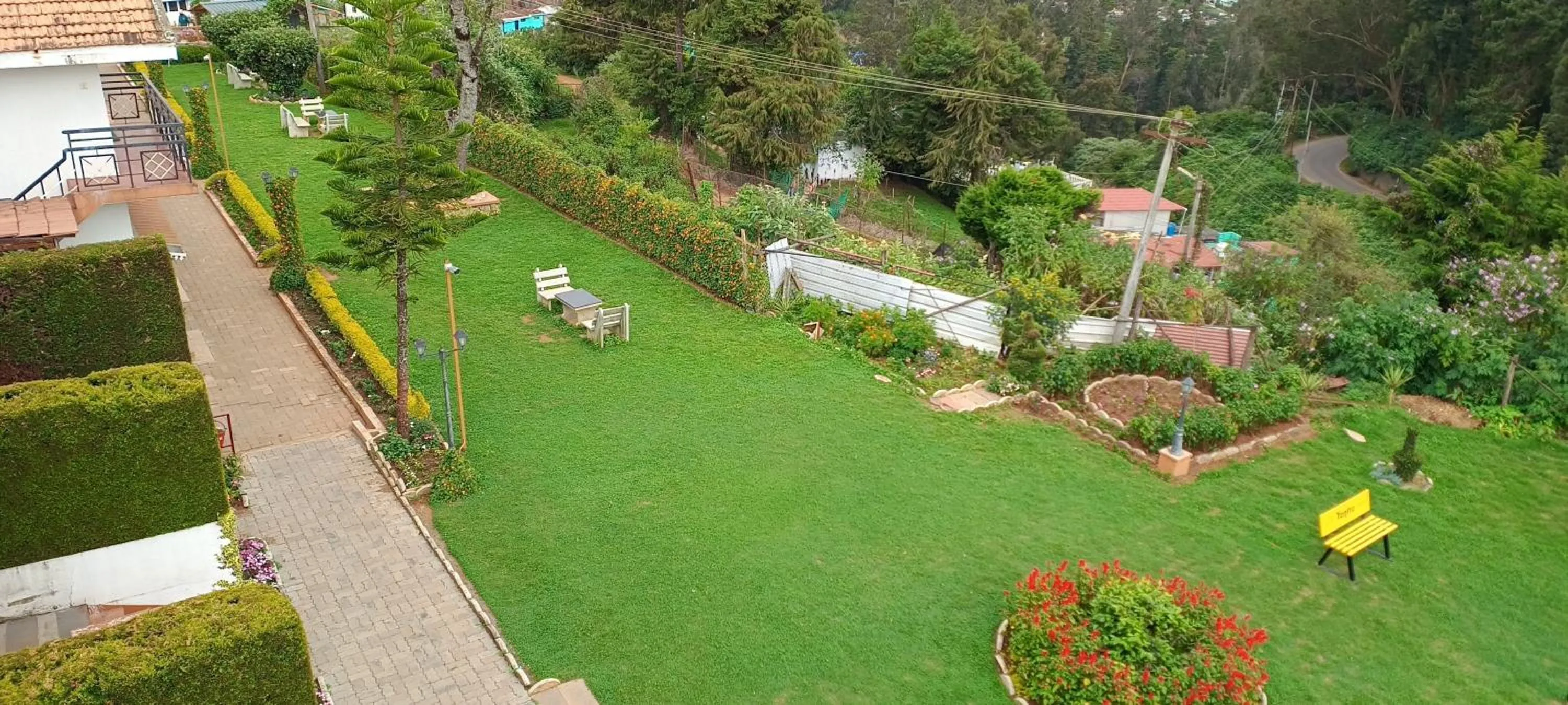 Garden view in Yantra Resort, Ooty