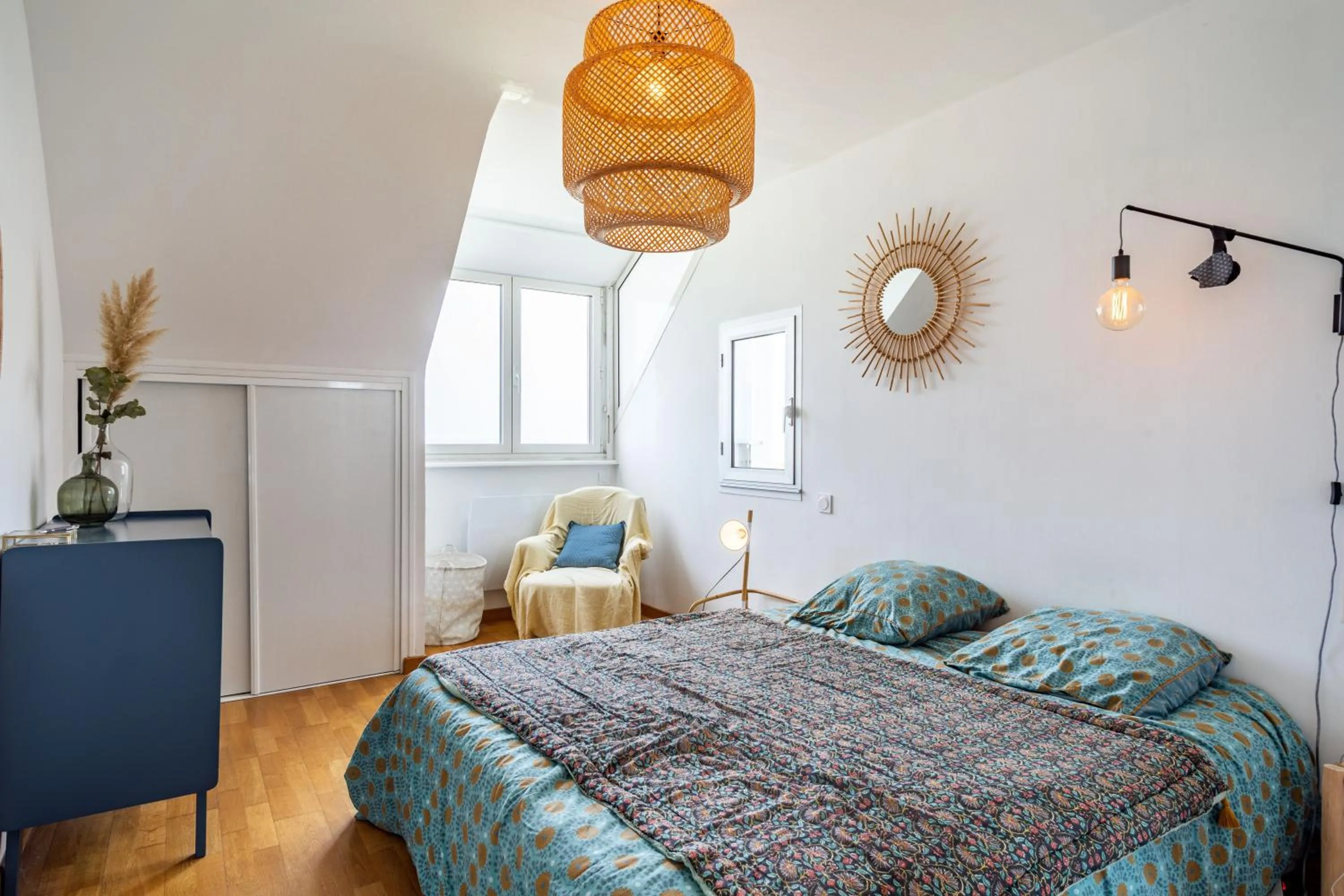 Bedroom, Bed in Villa Sterne - maison vue mer exceptionnelle - Fréhel