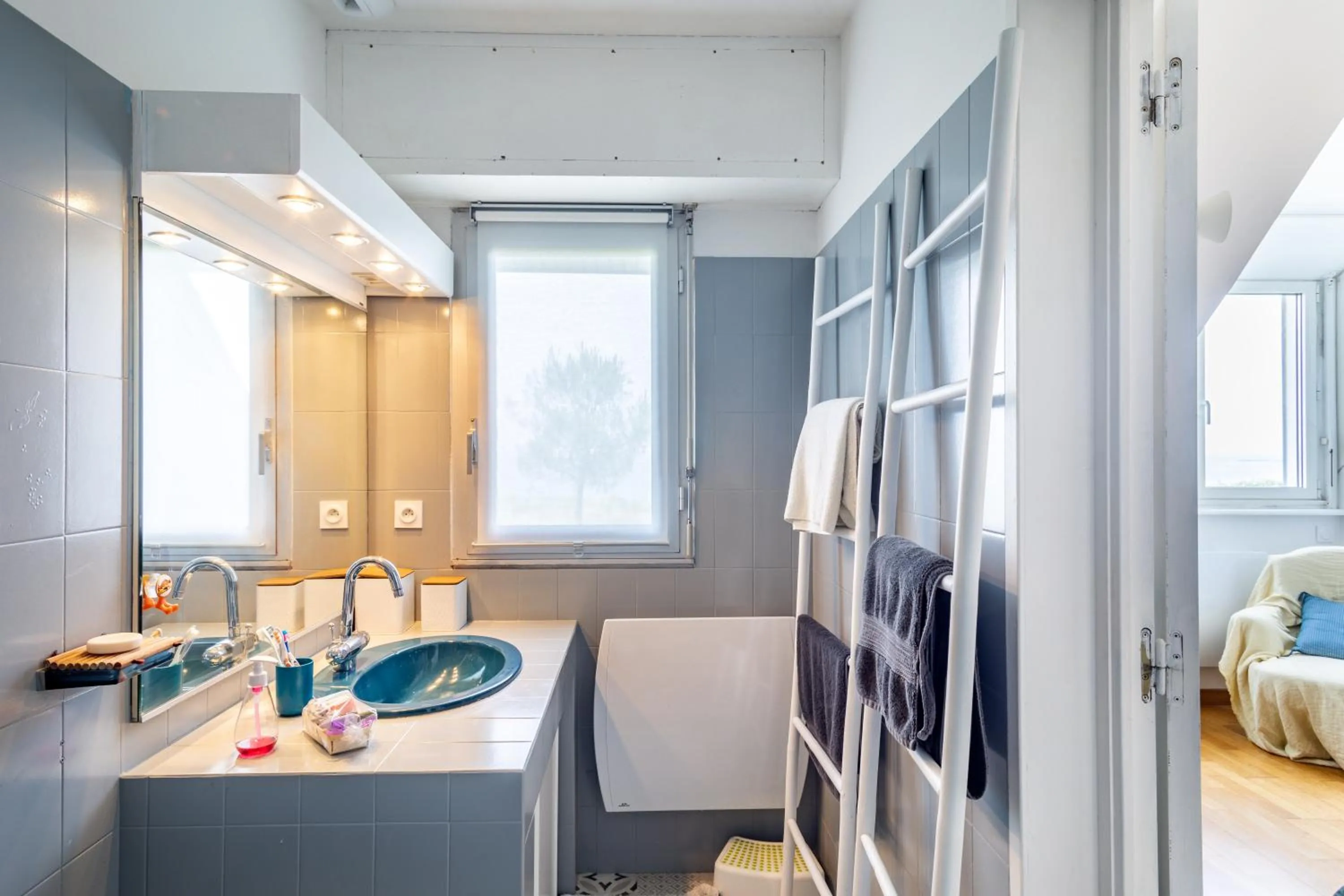 Bathroom, Bed in Villa Sterne - maison vue mer exceptionnelle - Fréhel