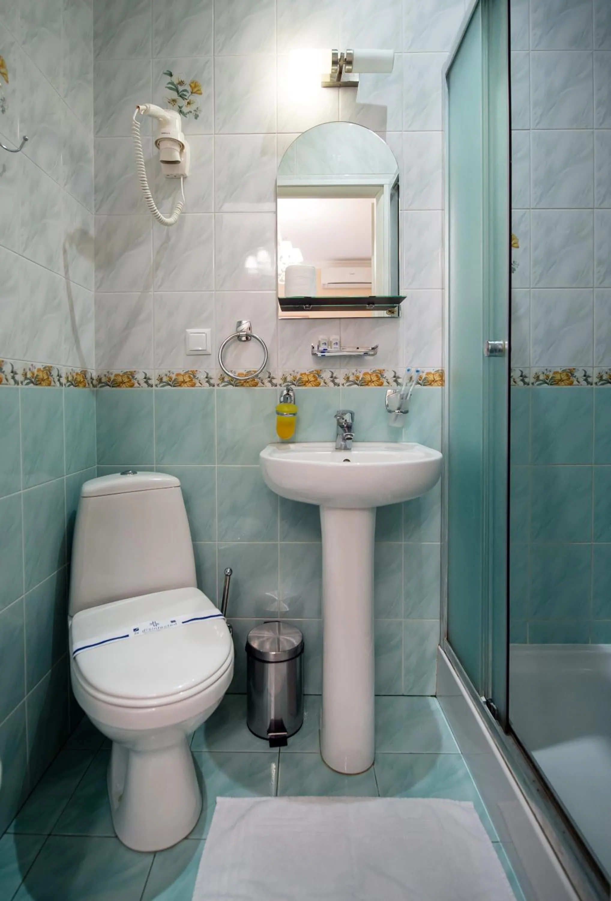Bathroom in light hotel & hub