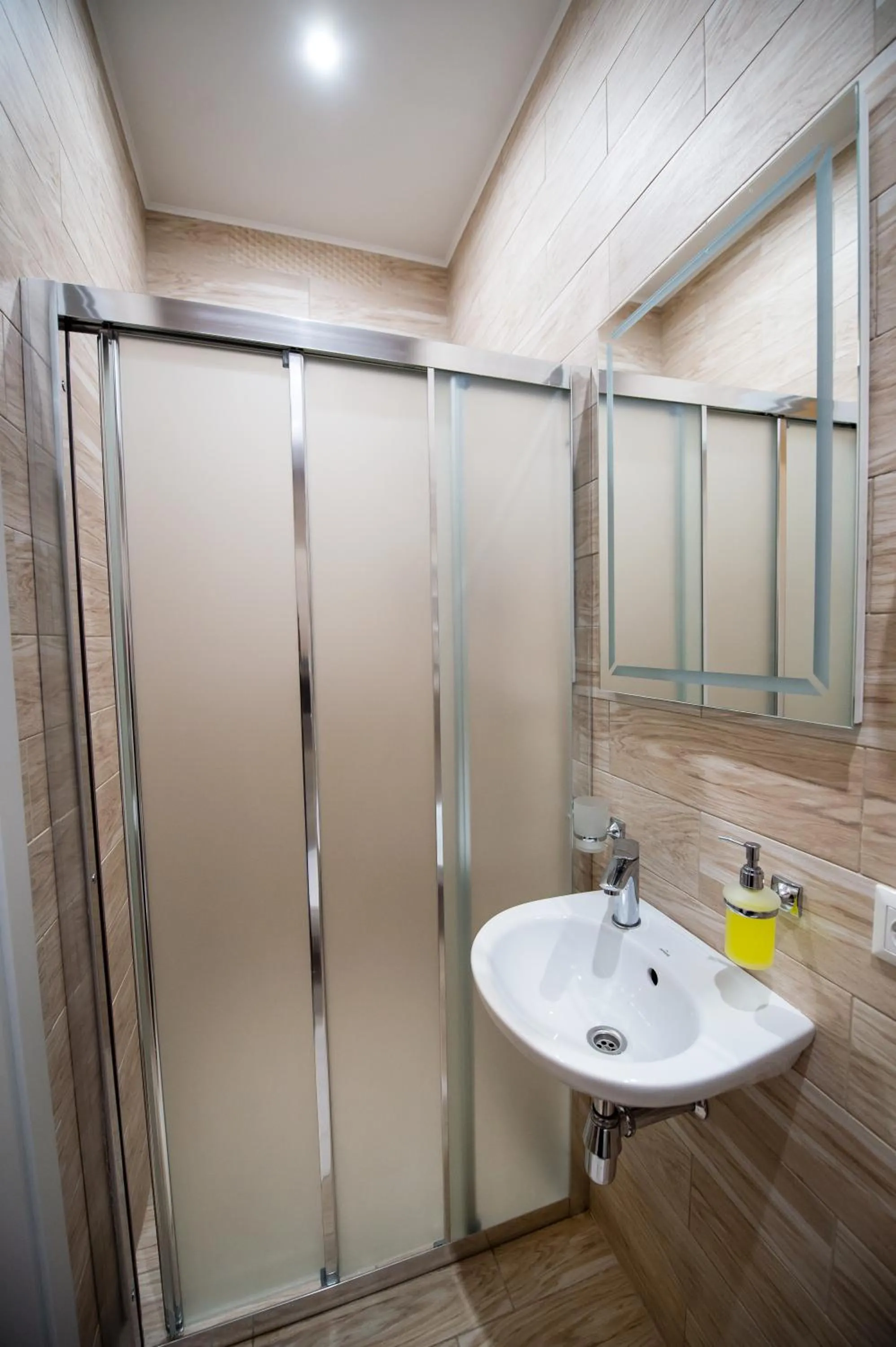 Bathroom in light hotel & hub