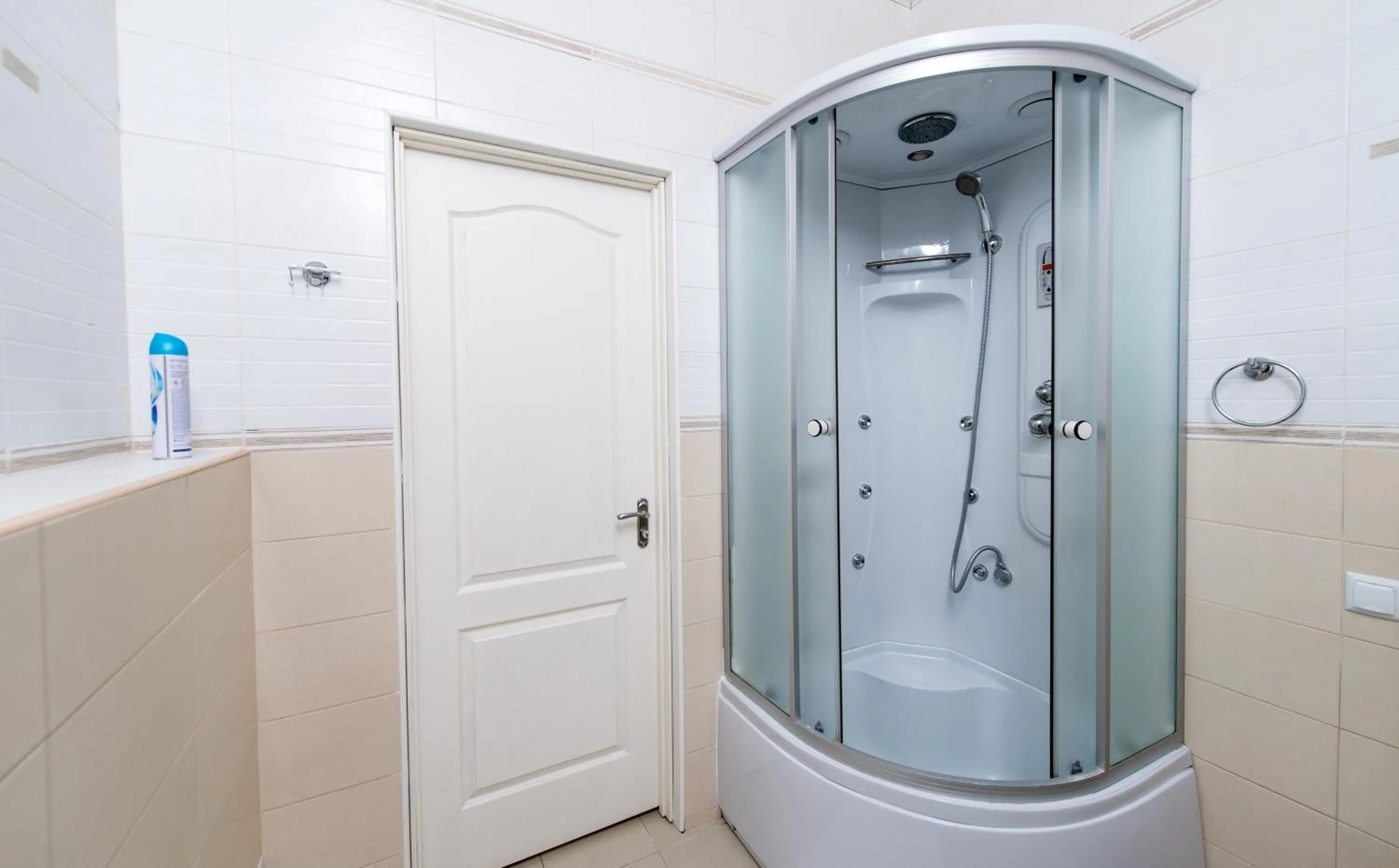 Bathroom in light hotel & hub