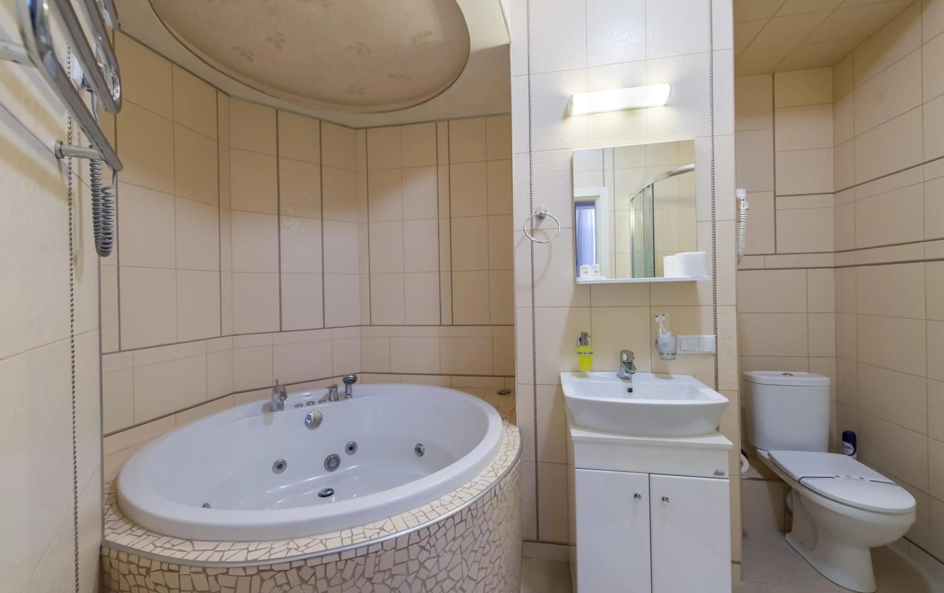 Bathroom in light hotel & hub
