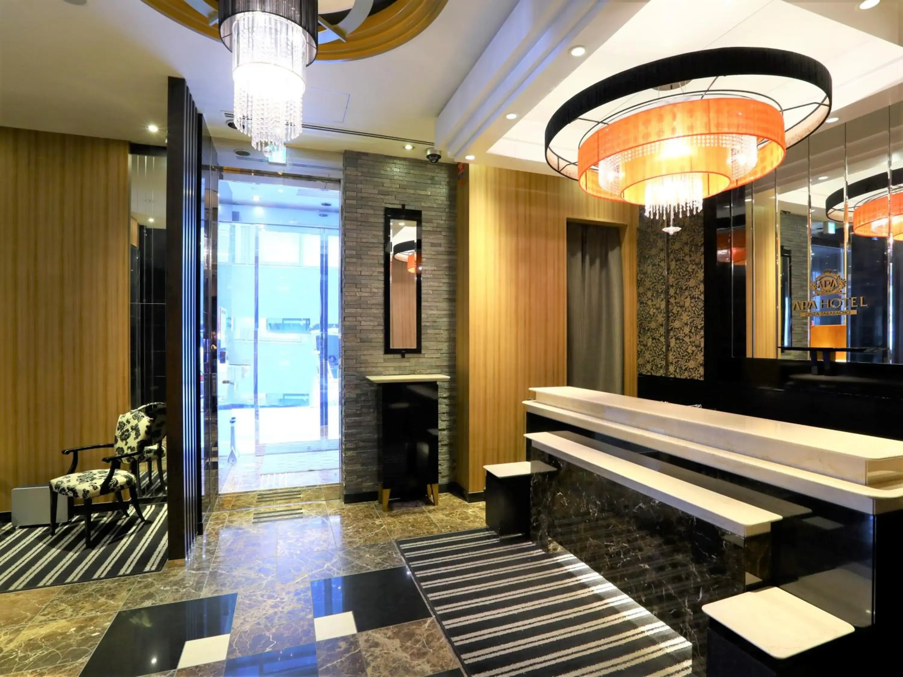 Lobby or reception in APA Hotel Ginza Takaracho Tokyo Eki Yaesu Minamiguchi Lobby or reception in APA Hotel Ginza Takaracho Tokyo Eki Yaesu Minamiguchi
