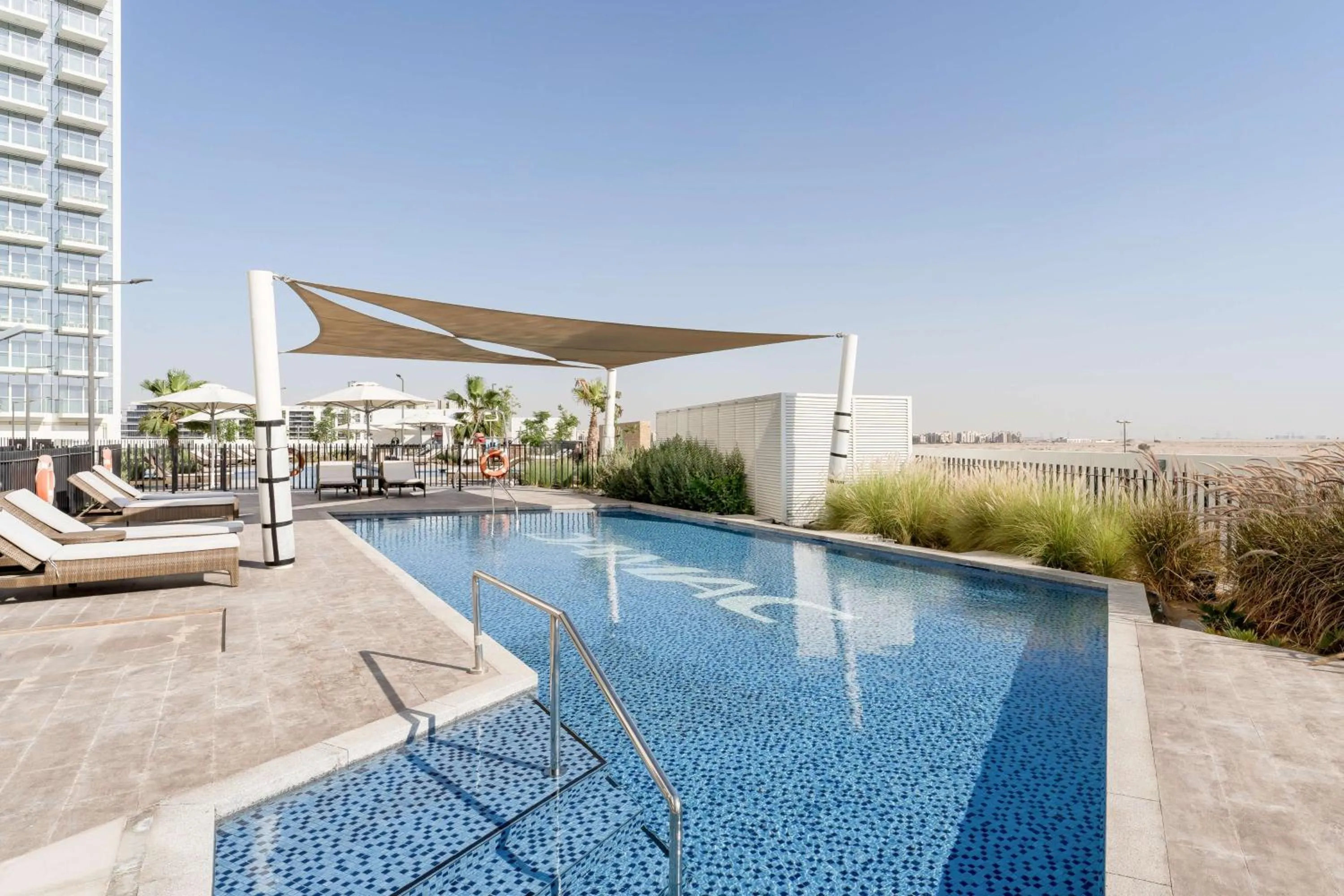 Pool view in Radisson Dubai Damac Hills