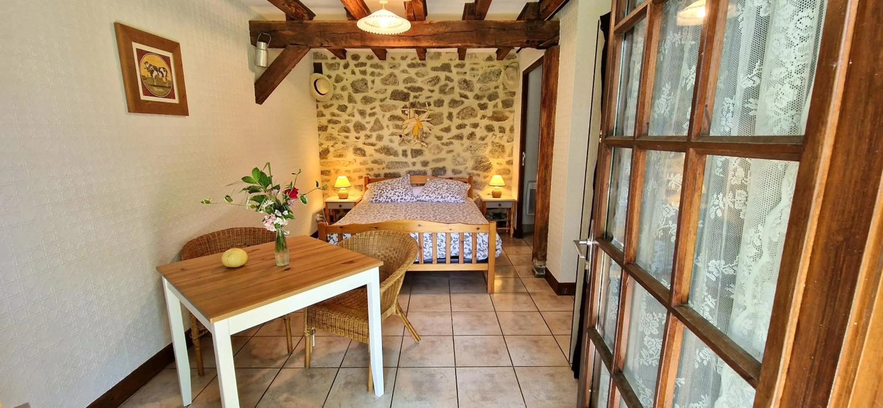 Bed in Maison d'hôtes Ourdeaux et Gite Chez Rouchon