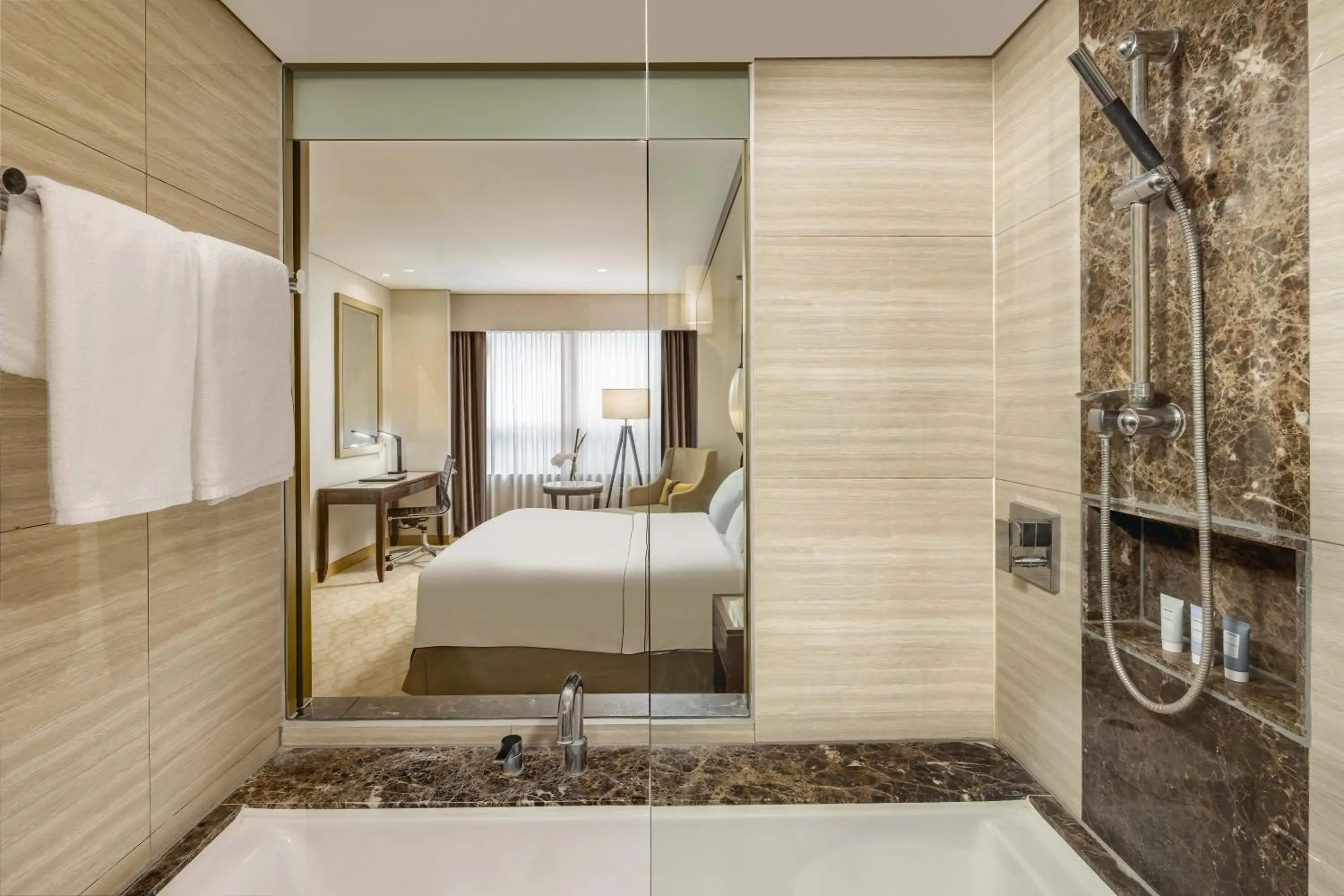 Bathroom, Bed in Melia Hanoi