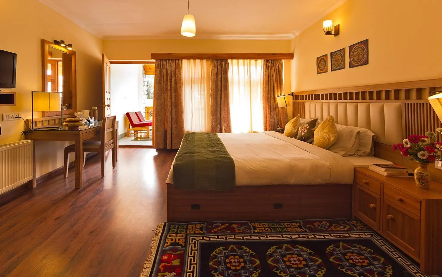 Bed in Ladakh Residency