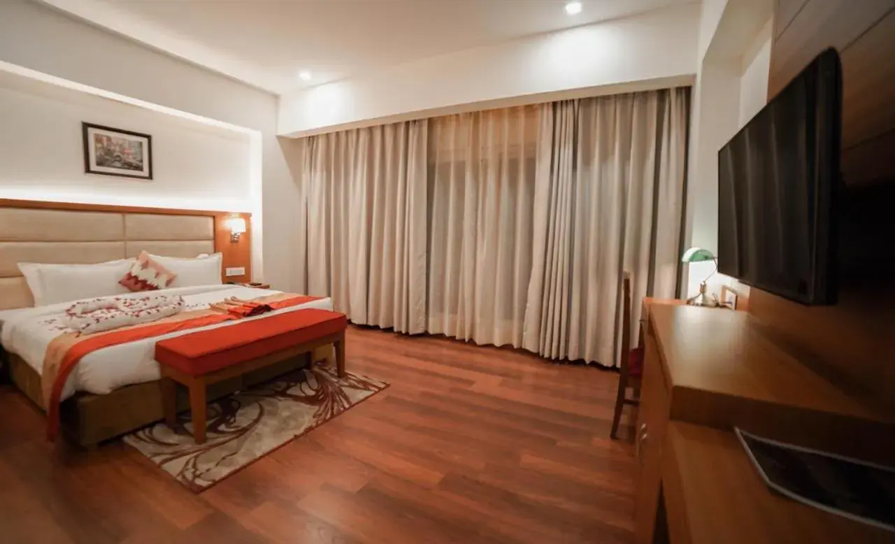 Photo of the whole room, Bed in Hotel Le Amritam Photo of the whole room, Bed in Hotel Le Amritam