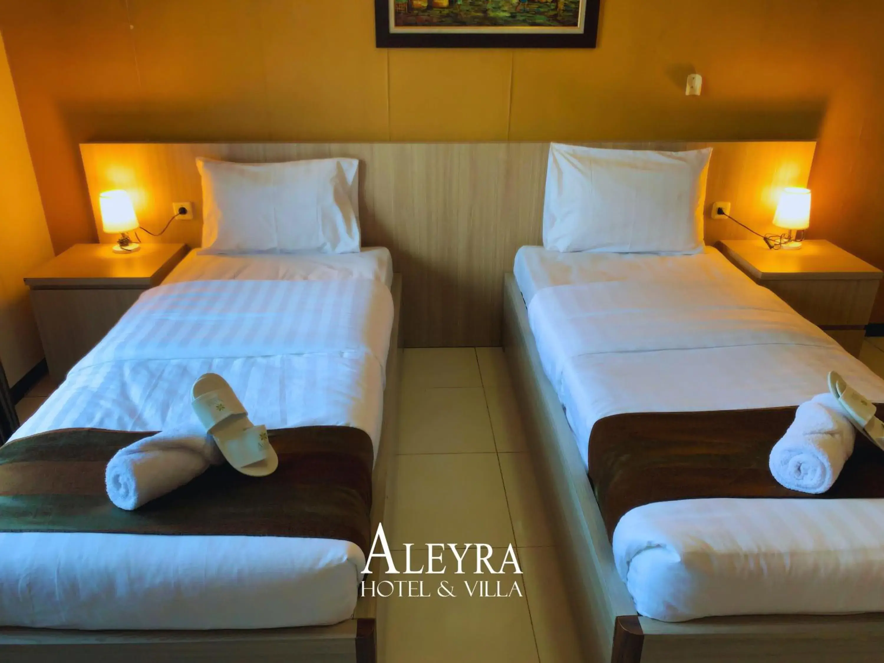 Bed in Aleyra Hotel and Villa's Garut Bed in Aleyra Hotel and Villa's Garut