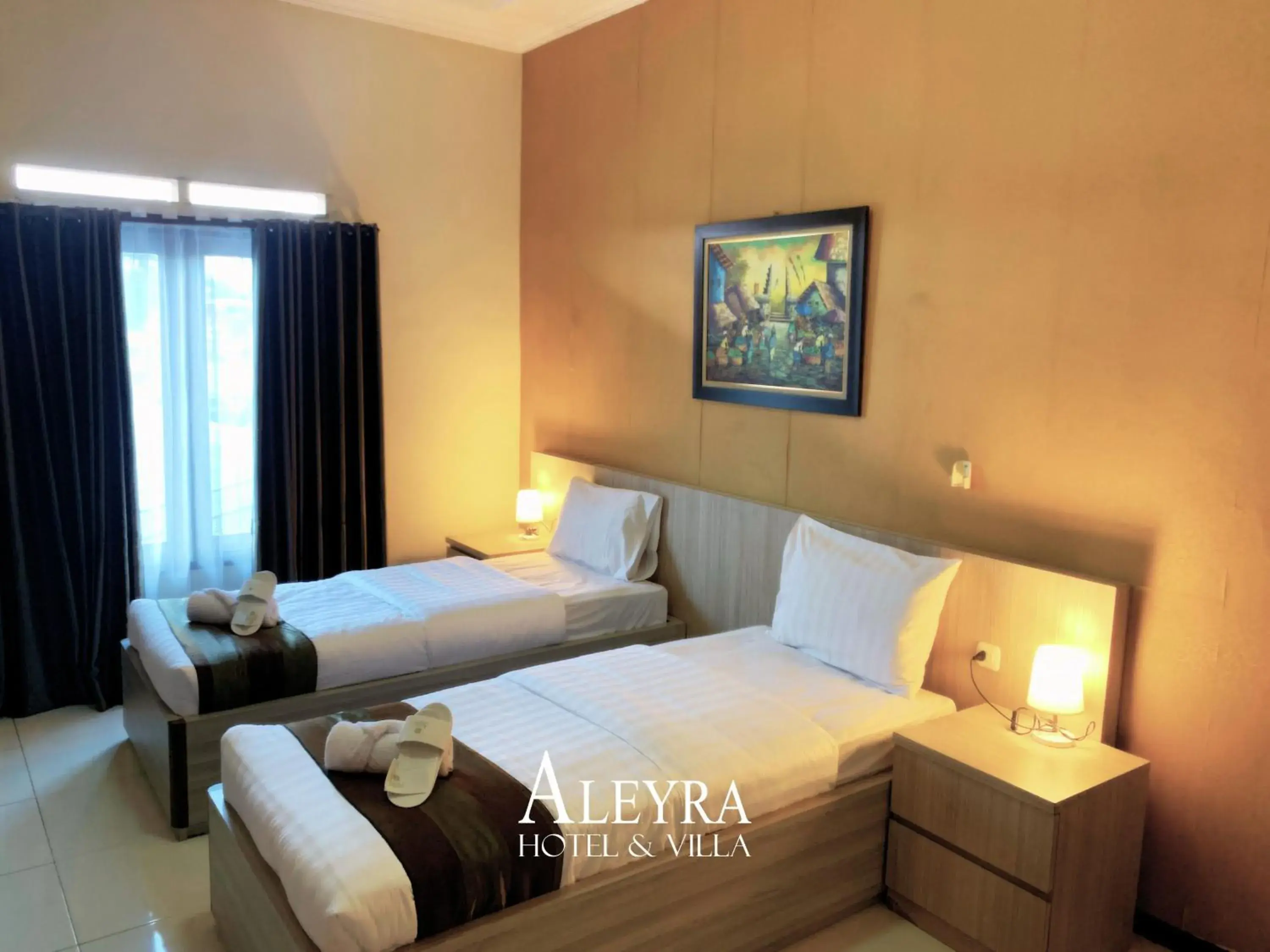 Bed in Aleyra Hotel and Villa's Garut Bed in Aleyra Hotel and Villa's Garut