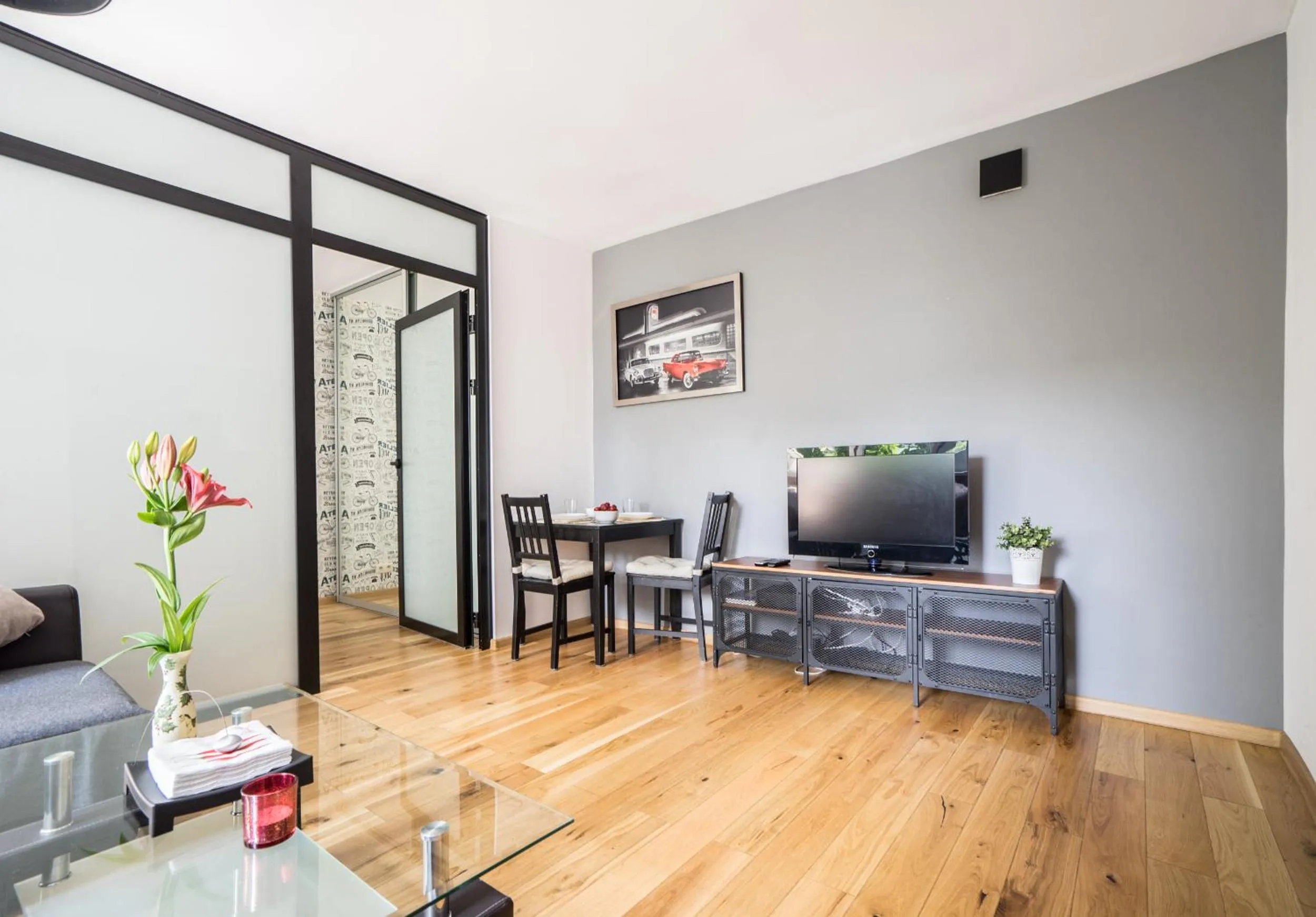 Living room in oompH Warsaw Central Apartment