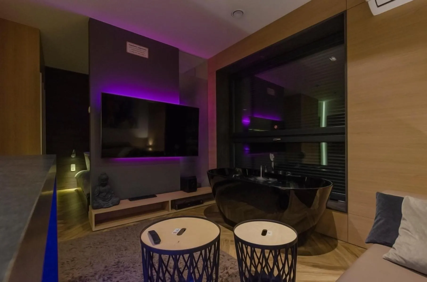 TV and multimedia in LupoApartments z Klimatyzacją do wyboru z Jacuzzi Pole Dance Parking Dostęp na Kod