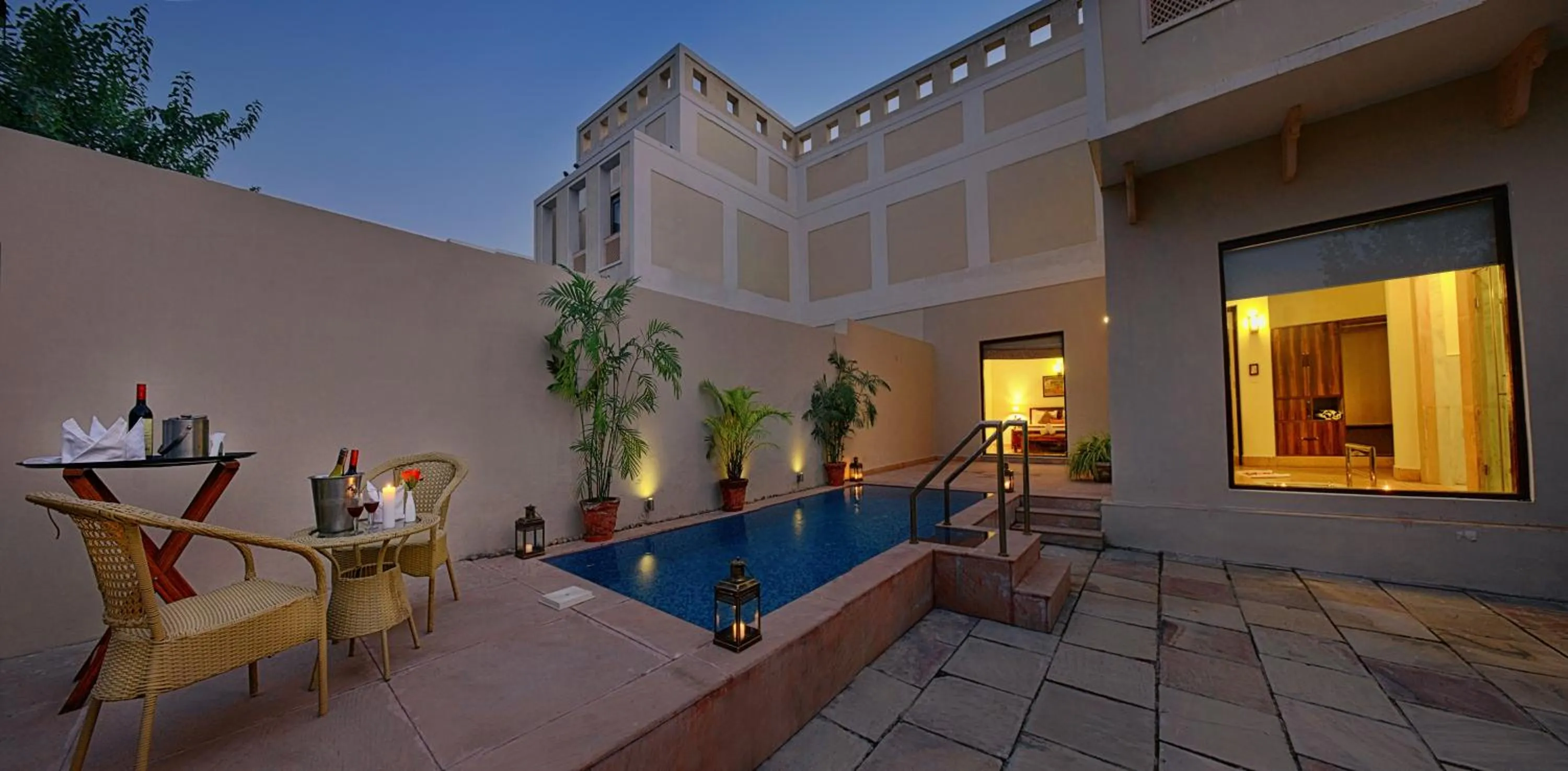 Pool view in Achrol Niwas A TreeHouse Hotel