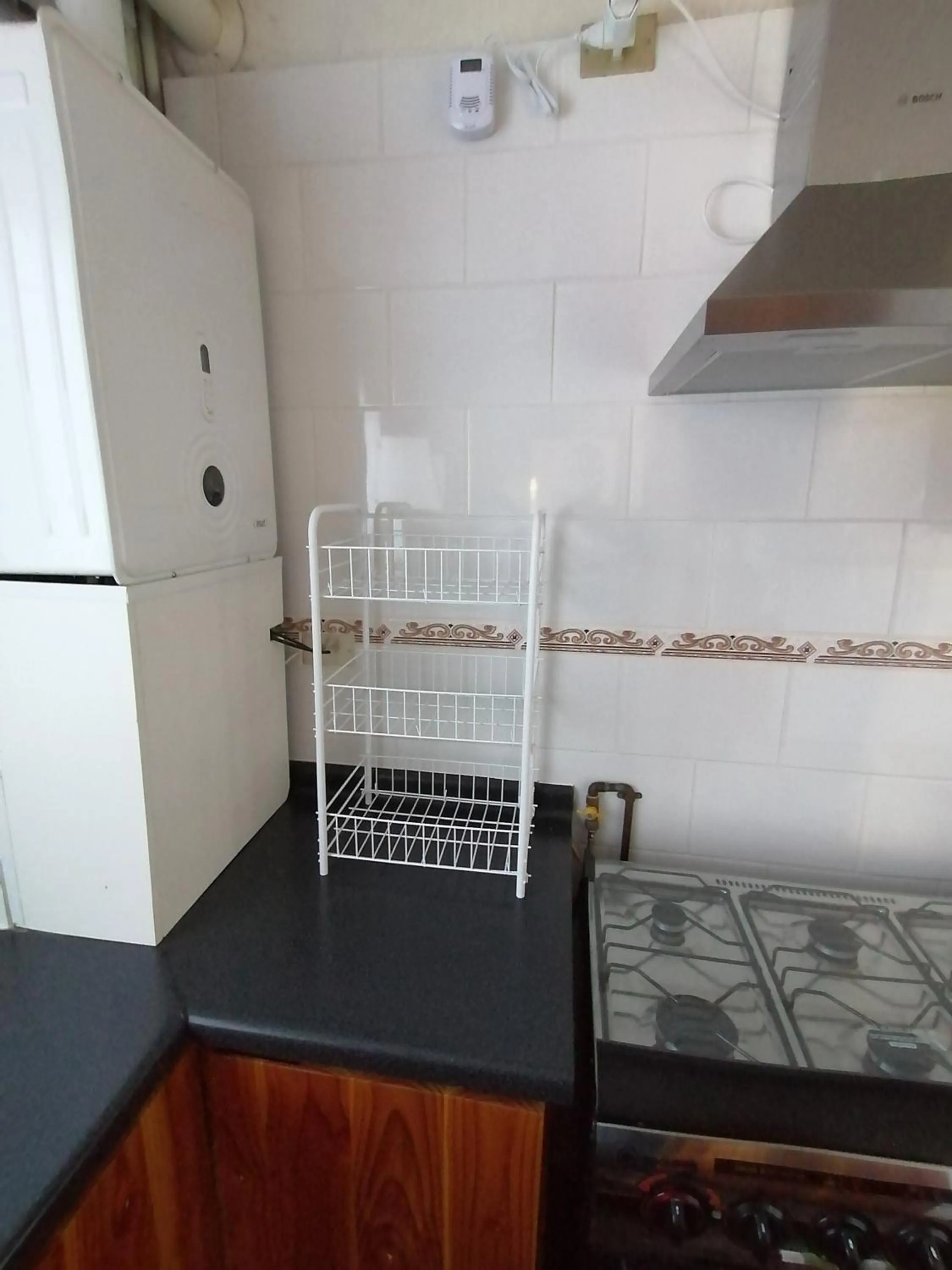 Kitchen or kitchenette in Departamento en el Centro de Pucón, Hermosa vista al lago !!