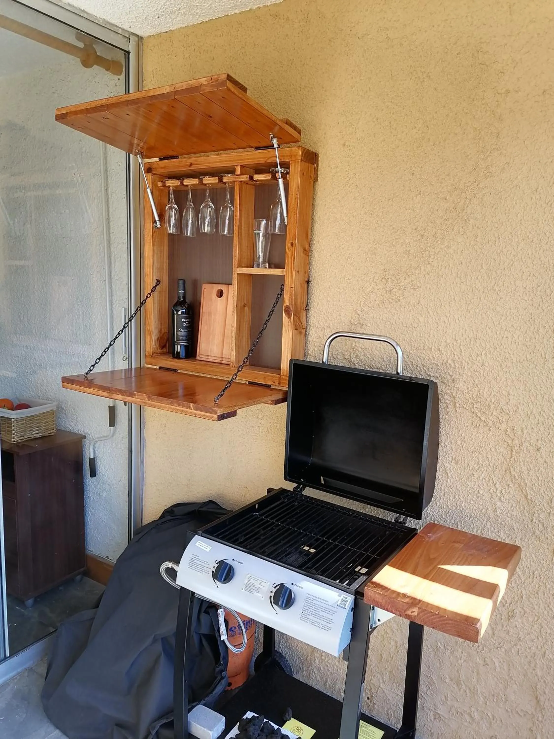 BBQ facilities in Departamento en el Centro de Pucón, Hermosa vista al lago !!
