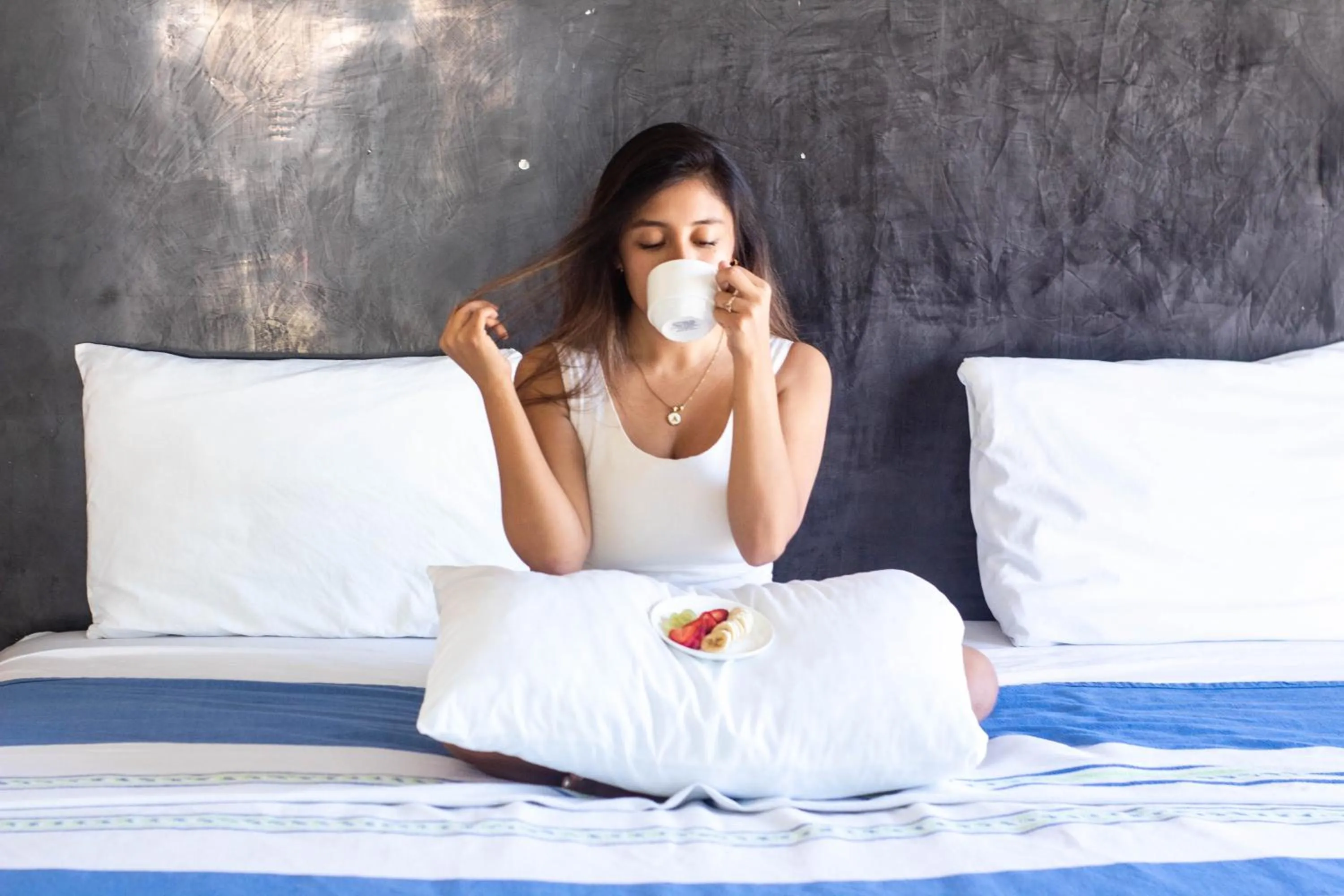 Decorative detail, Bed in Hotel Om Huatulco