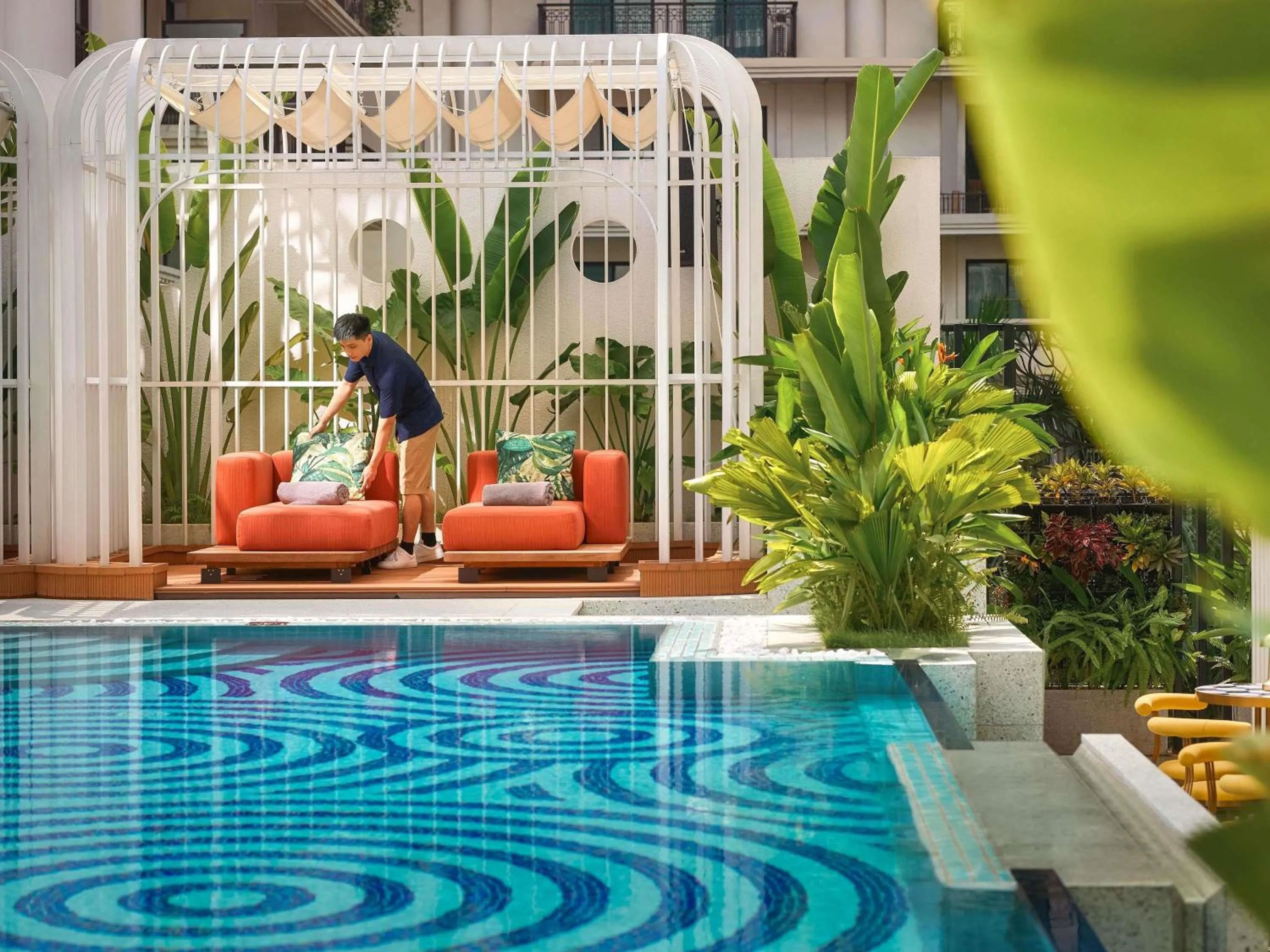 Pool view in Mövenpick Hotel Hanoi Centre