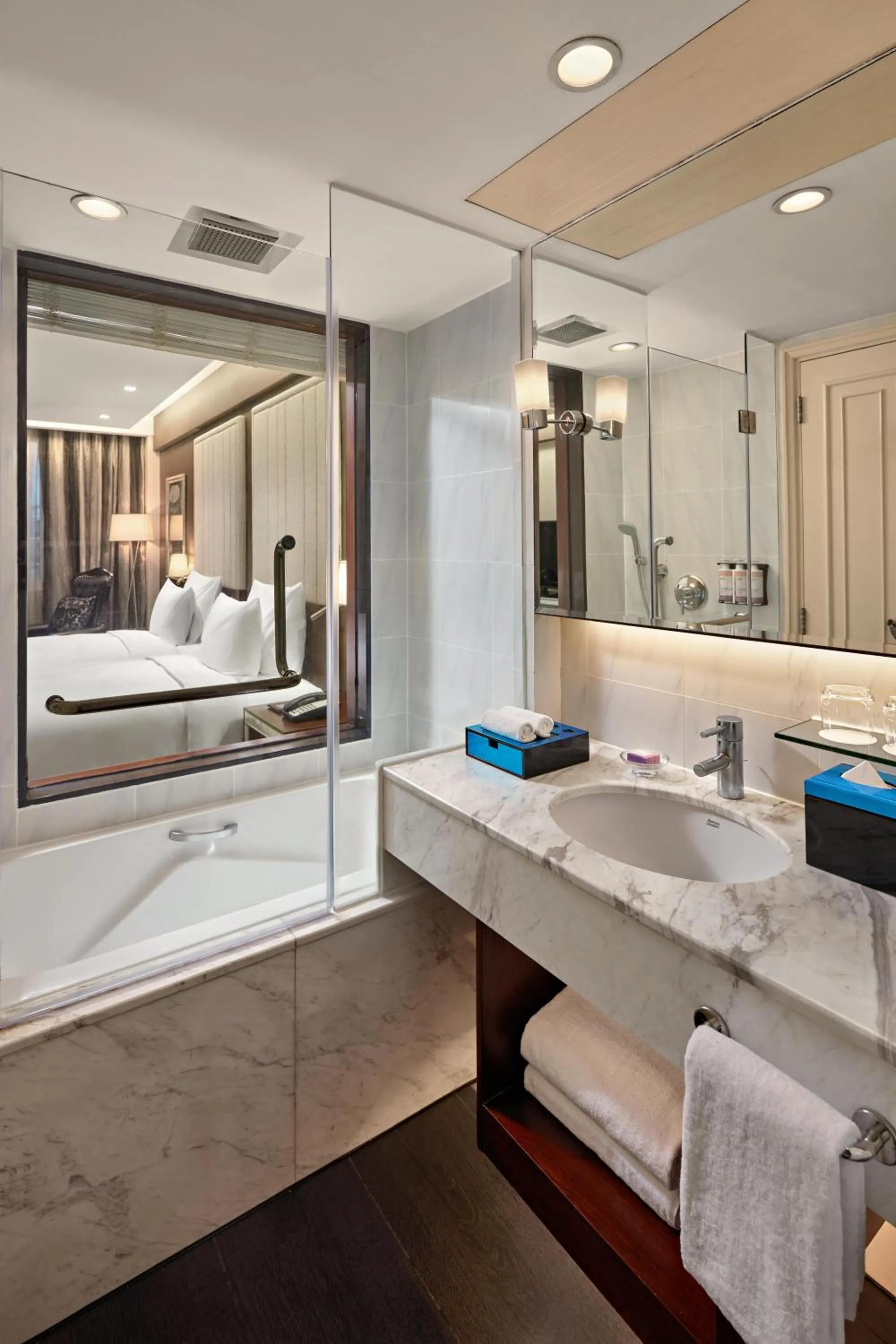 Bathroom, Bed in Mövenpick Hotel Hanoi Centre