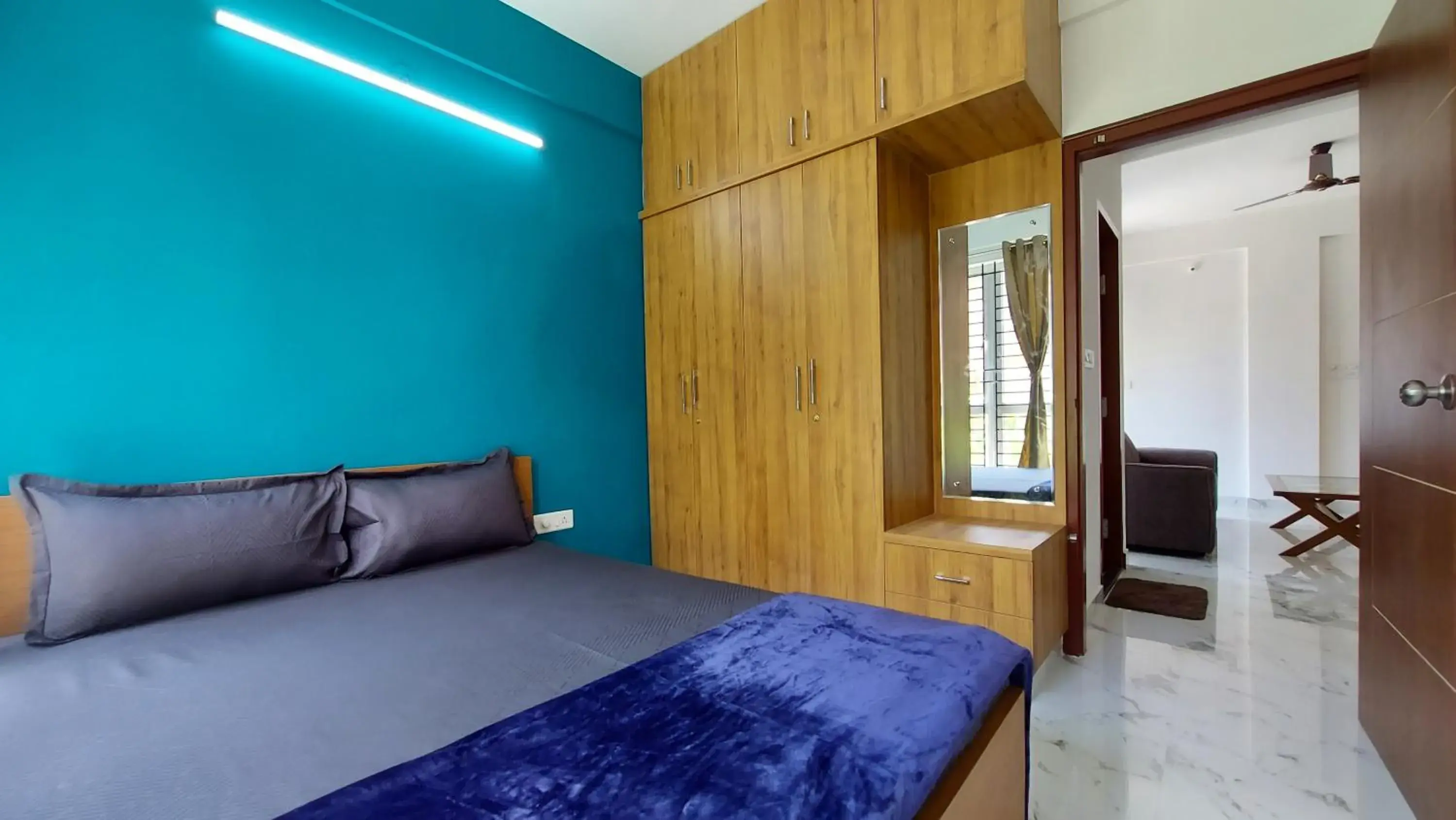 Bed in Tranquil Serviced Apartments - HSR Layout Bed in Tranquil Serviced Apartments - HSR Layout