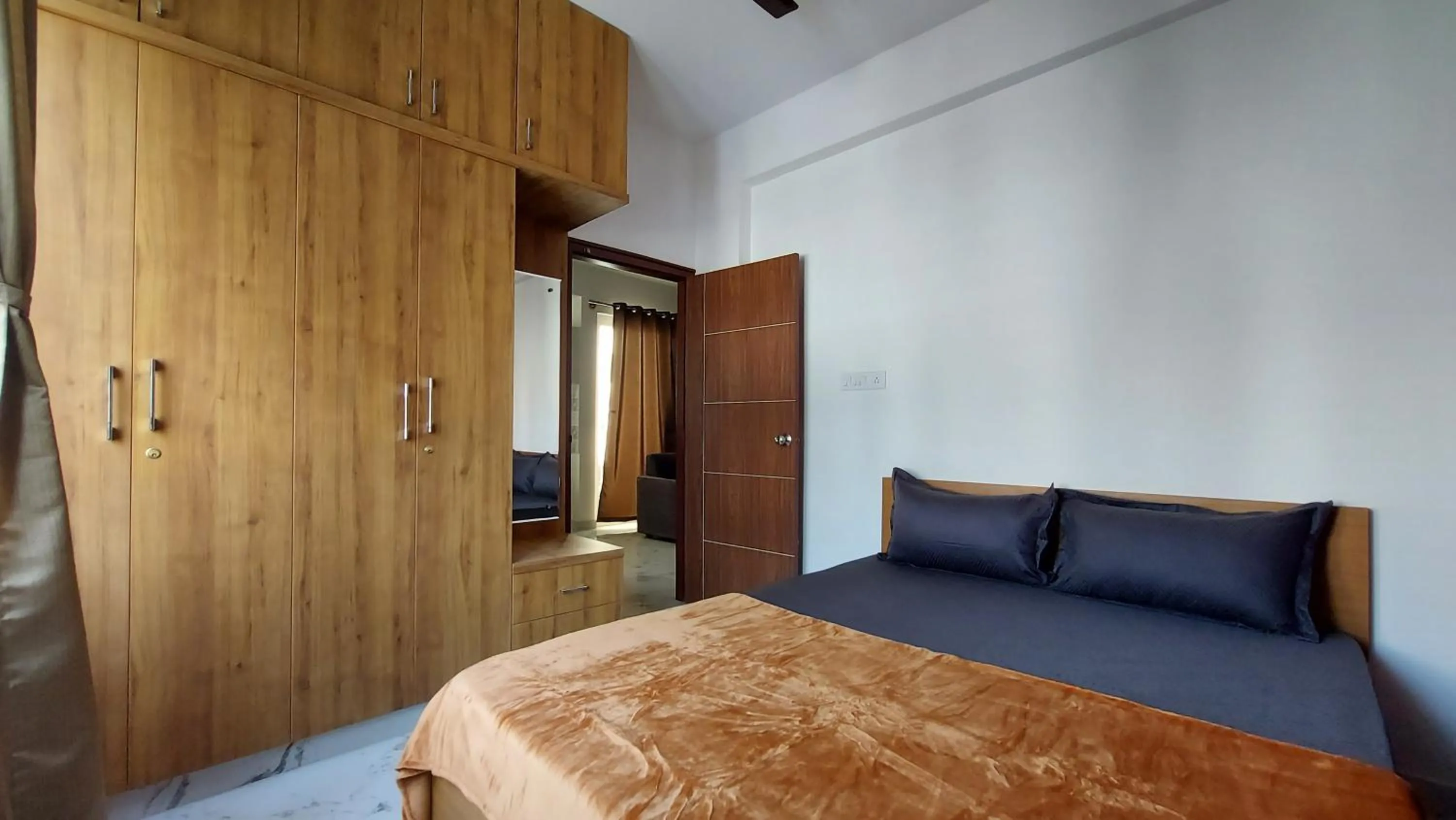 Bedroom, Bed in Tranquil Serviced Apartments - HSR Layout