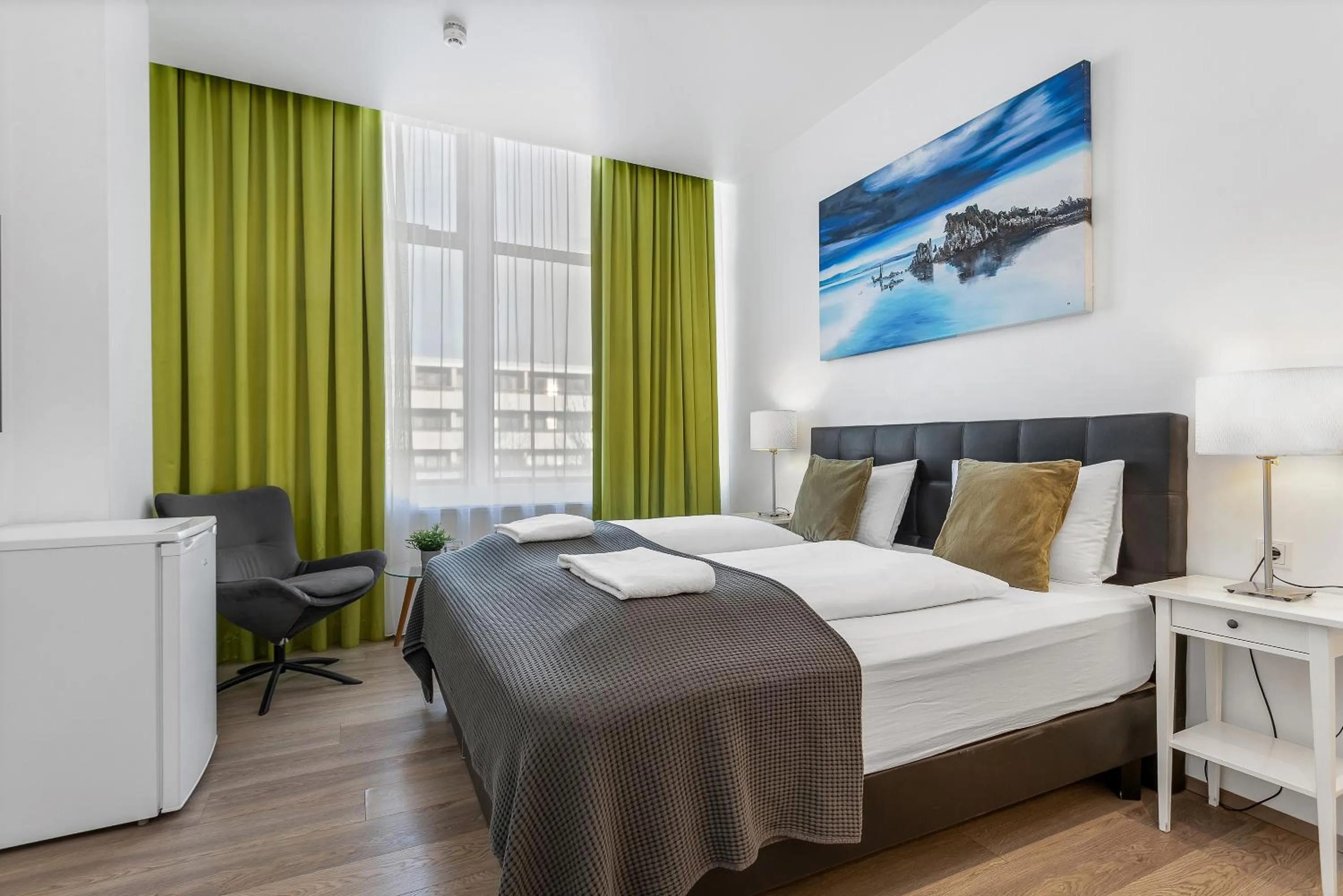 Bed in Iceland Comfort Apartments by Heimaleiga