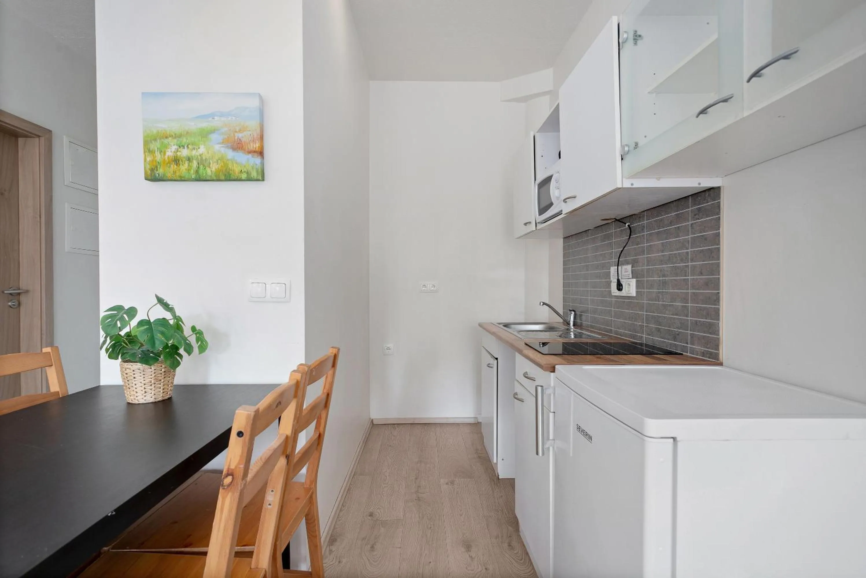 Kitchen or kitchenette in Iceland Comfort Apartments by Heimaleiga