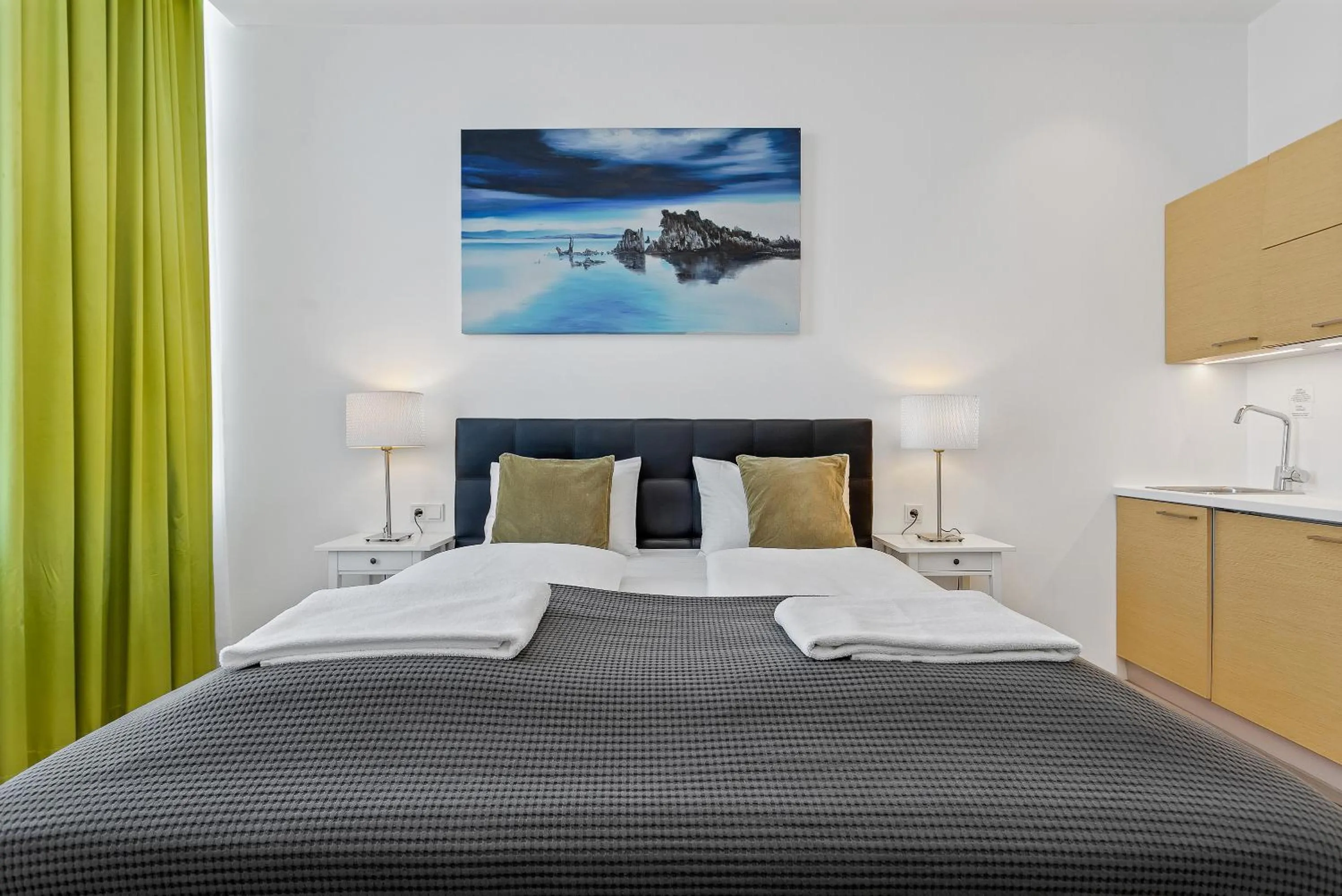 Bed in Iceland Comfort Apartments by Heimaleiga