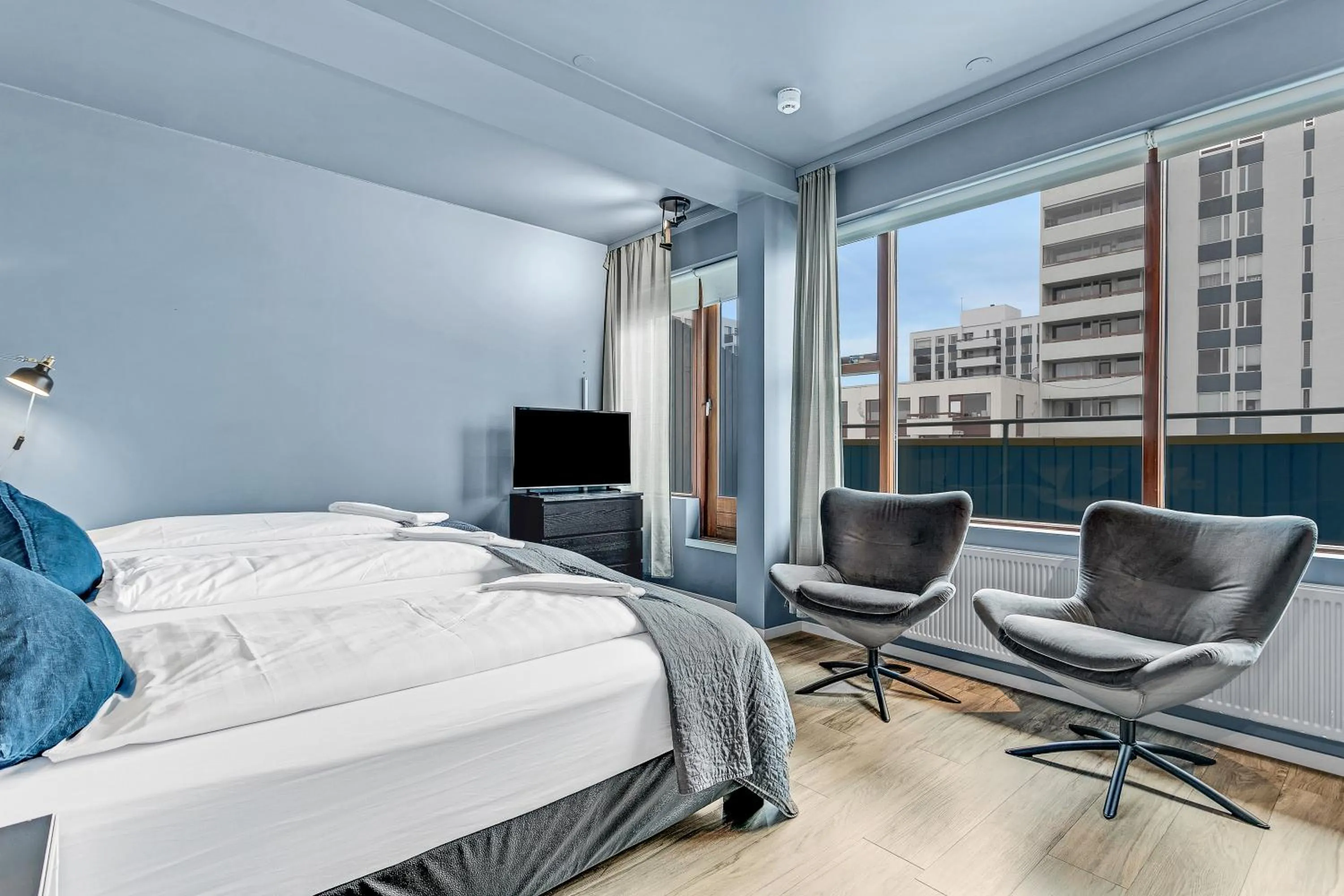 Bed in Iceland Comfort Apartments by Heimaleiga