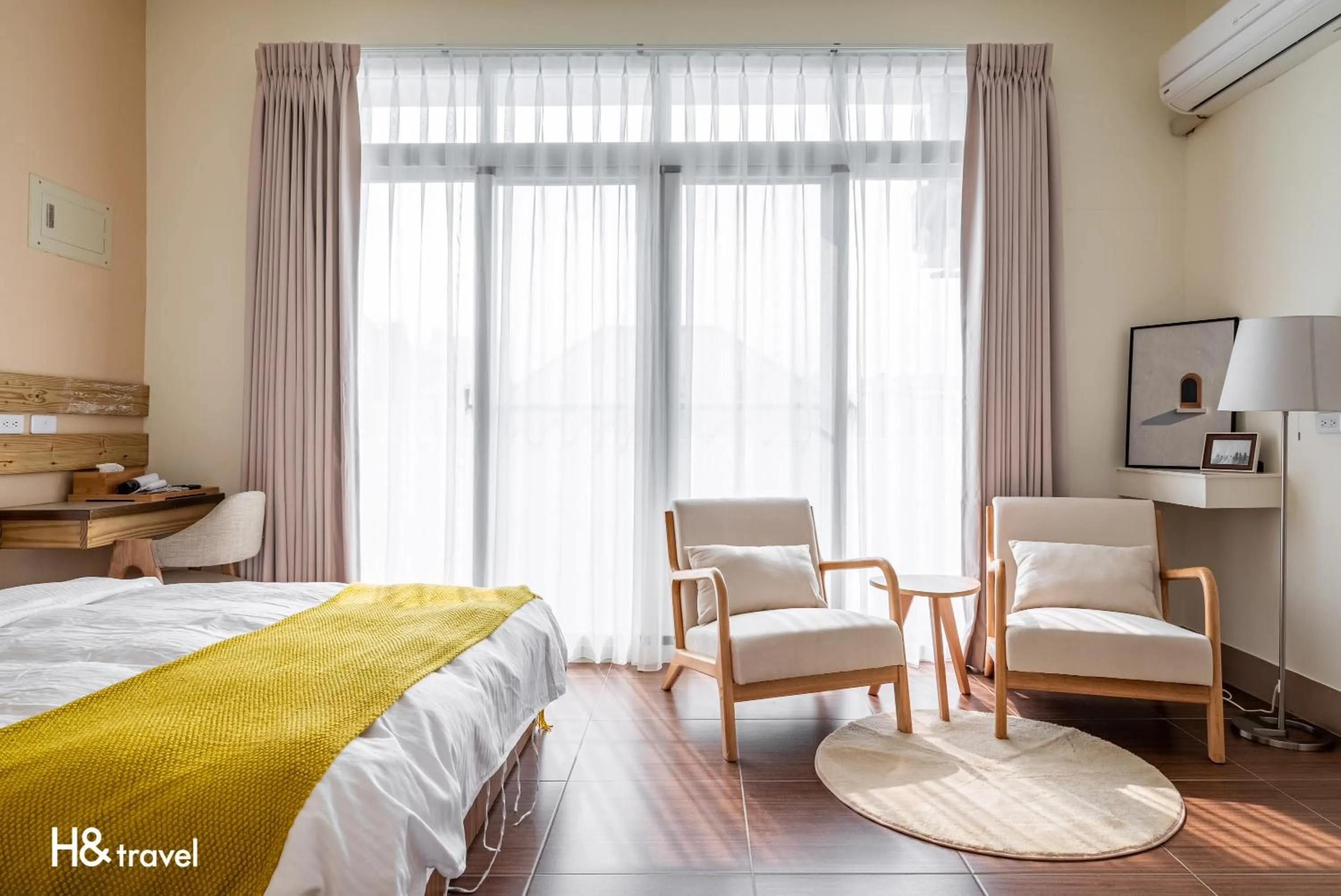 Balcony/Terrace, Bed in Taitung Feng lin Smart Stay