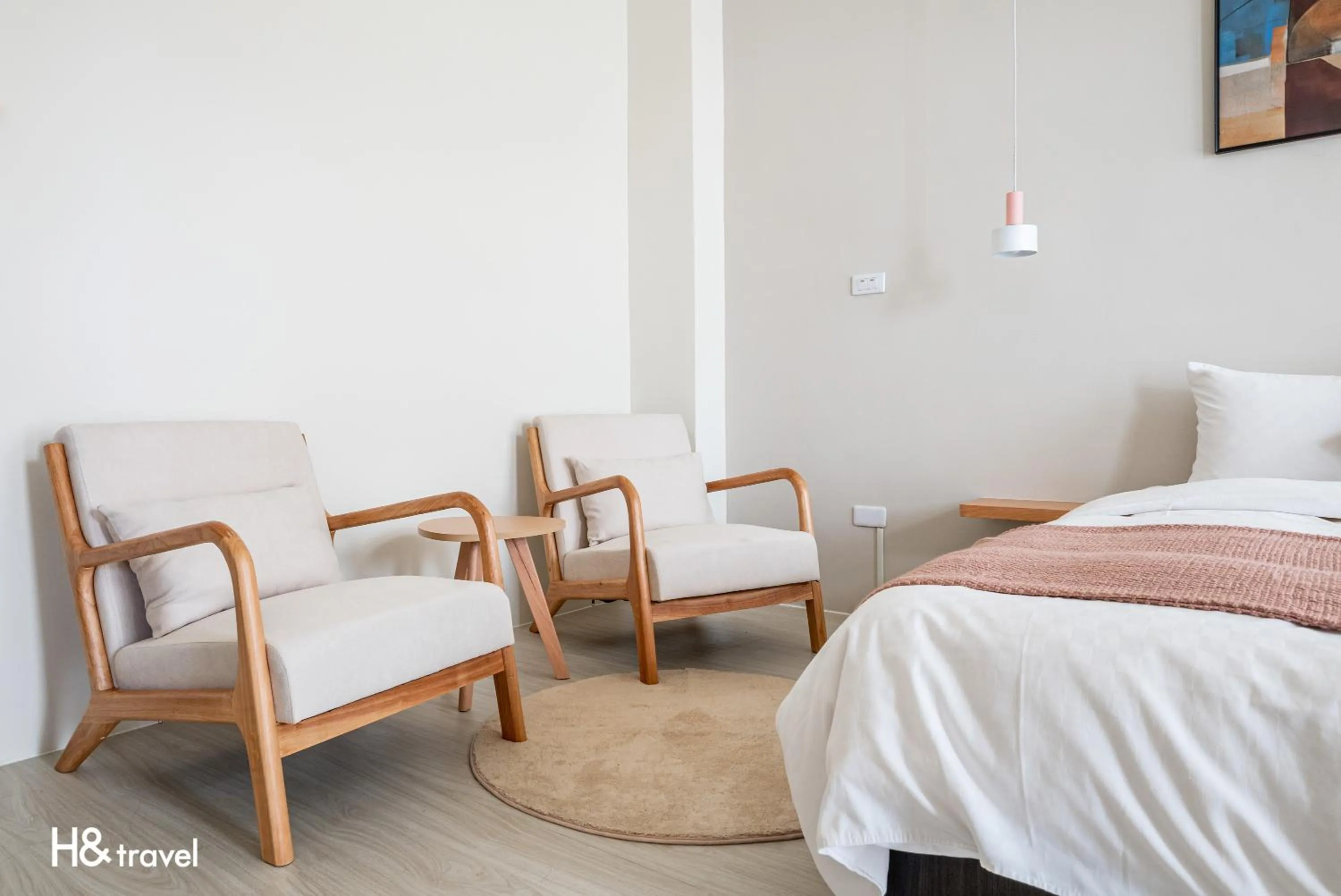 Decorative detail, Bed in Taitung Feng lin Smart Stay