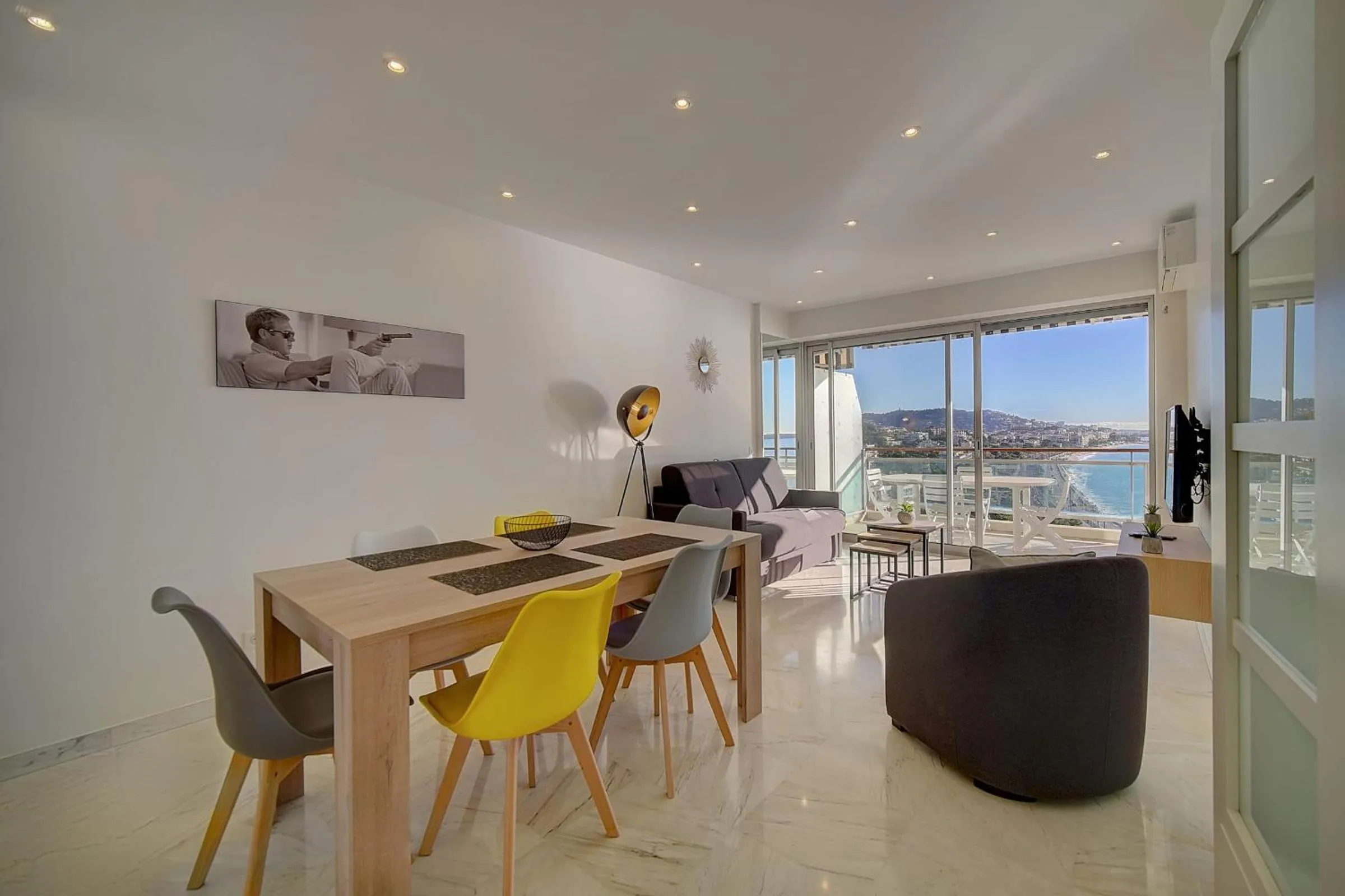 Living room in IMMOGROOM- Incredible View -4- Big Terrace - AC - Parking