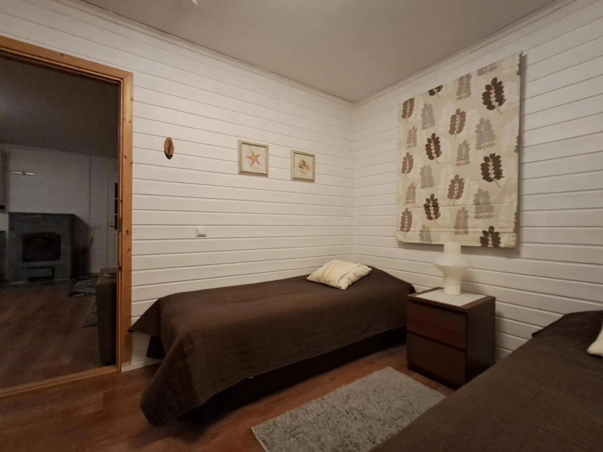 Bed in Yyterin Villa Pyrylä