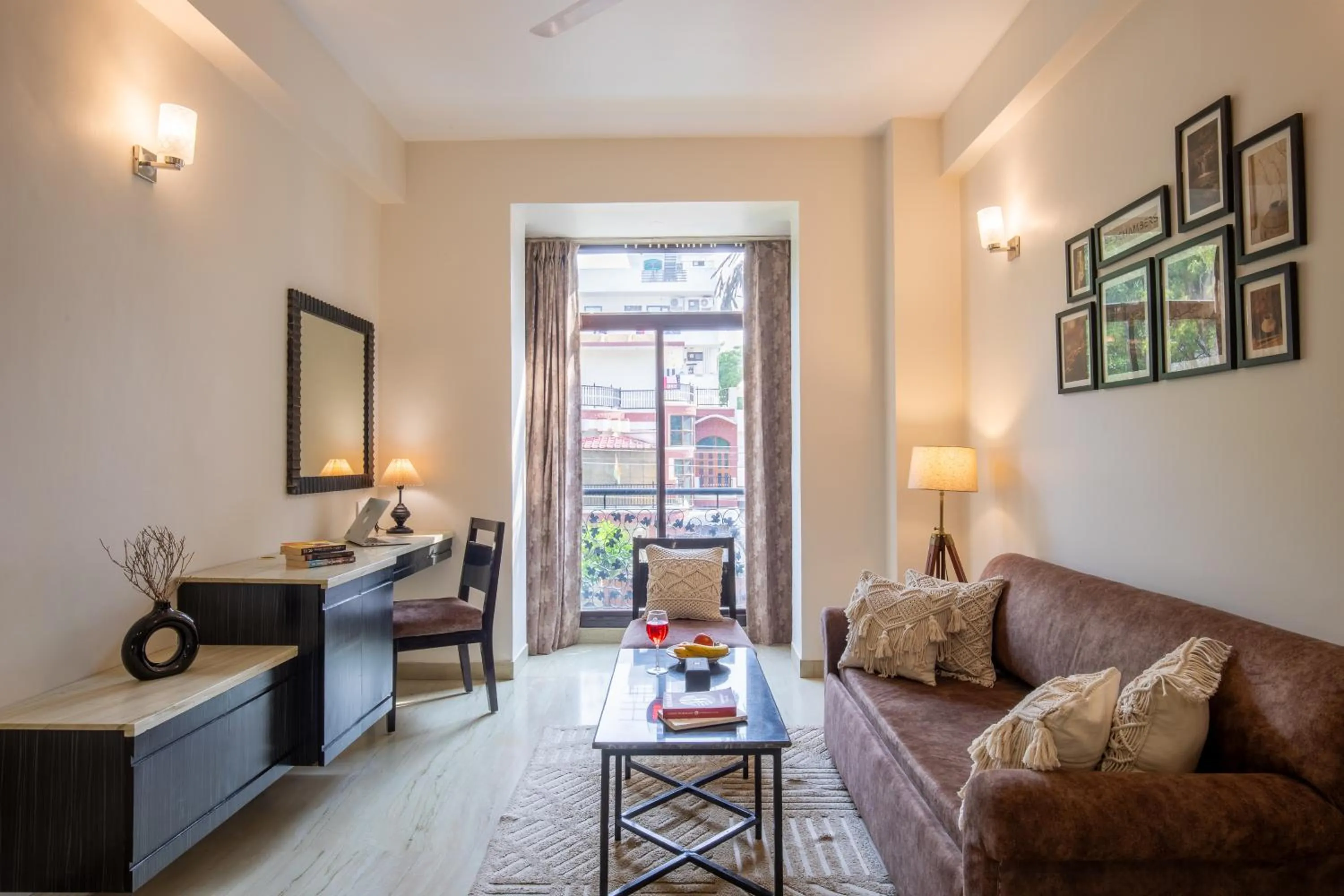 Living room in BedChambers Serviced Apartments, Sector 40