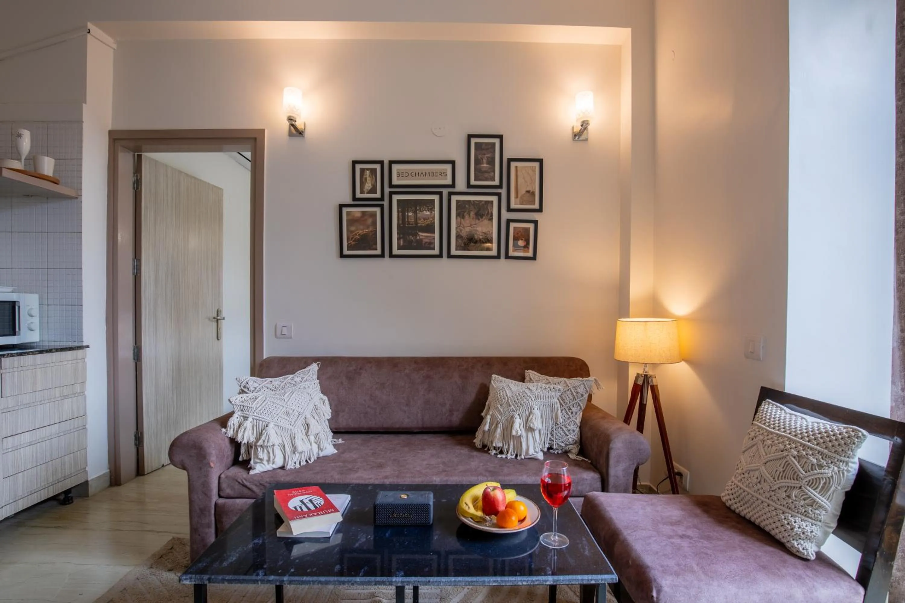 Living room in BedChambers Serviced Apartments, Sector 40