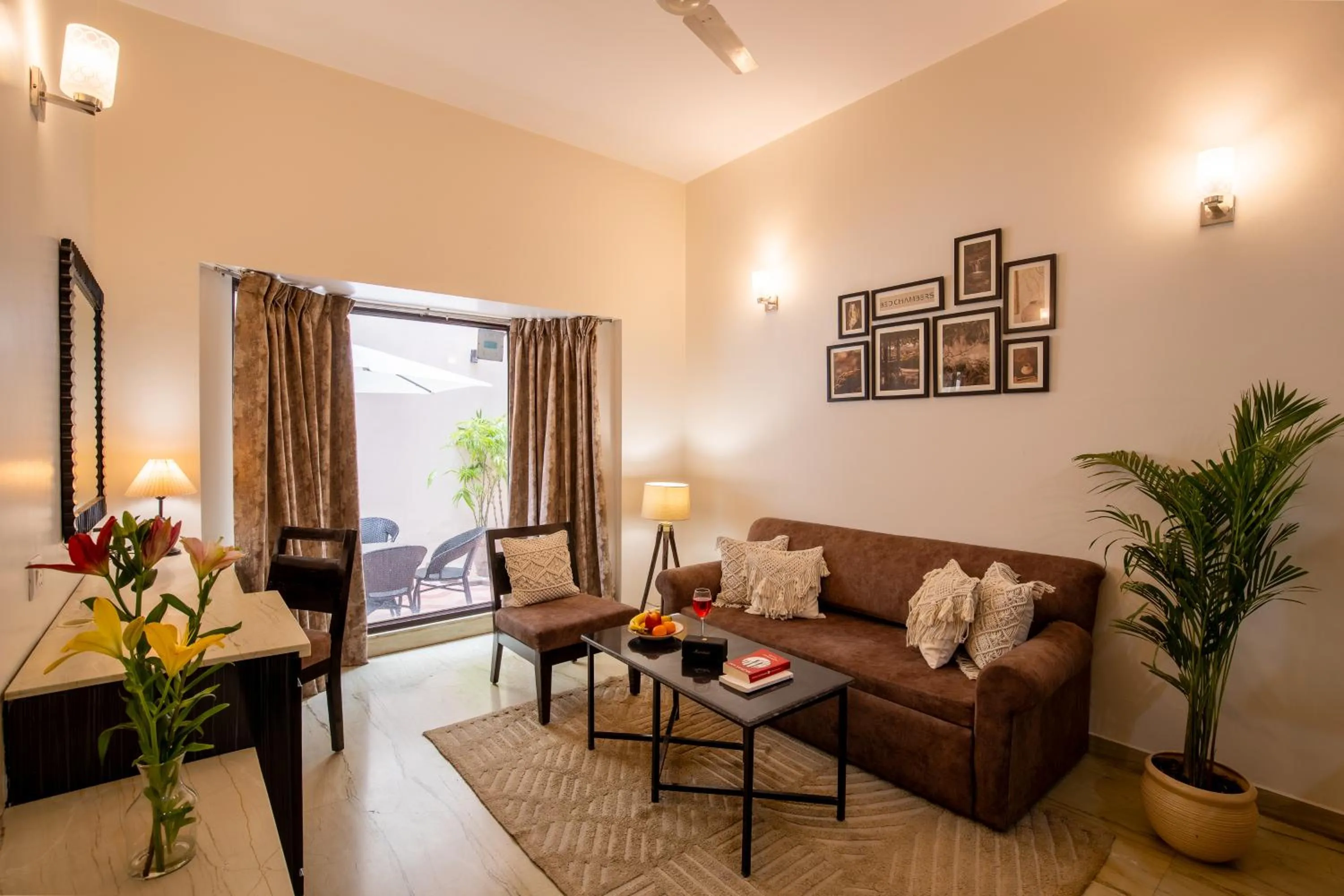 Living room in BedChambers Serviced Apartments, Sector 40