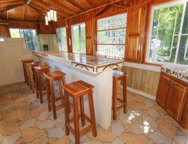 Kitchen or kitchenette in Dela de-Rose Guest House Negril Jamaica