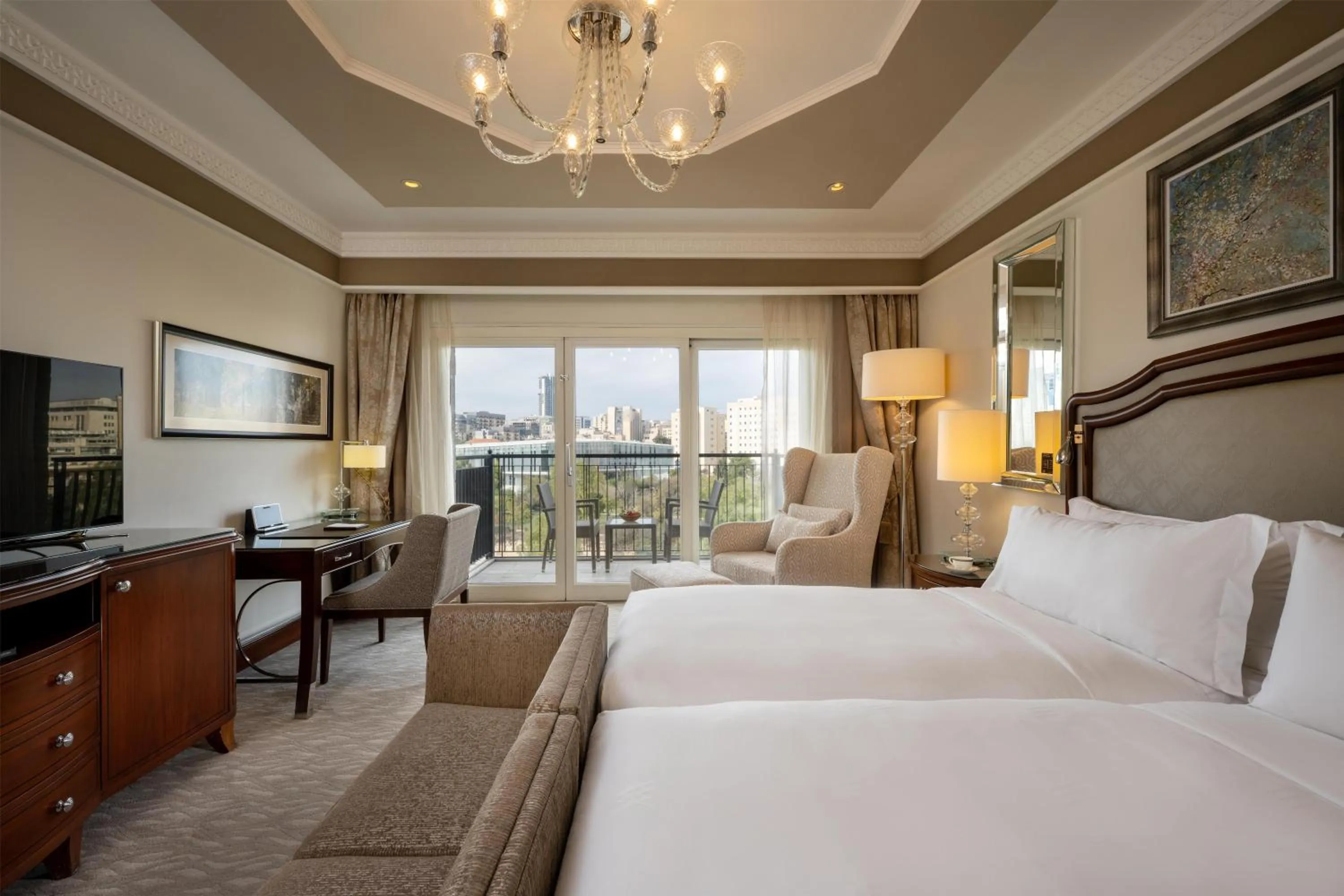 View (from property/room), Bed in Waldorf Astoria Jerusalem