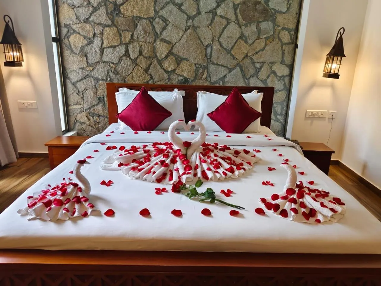 Decorative detail, Bed in Coffee Greens Resort