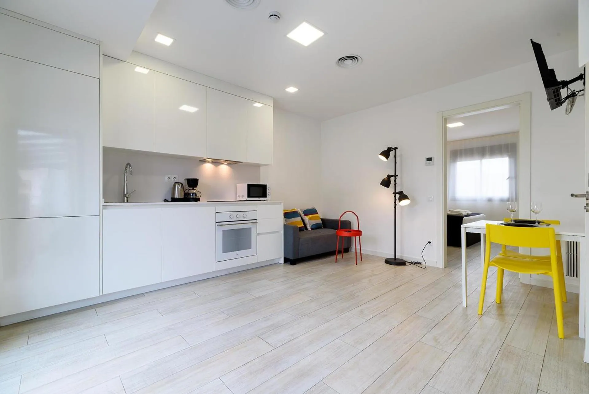 Kitchen or kitchenette in Castell Beach Aparthotel