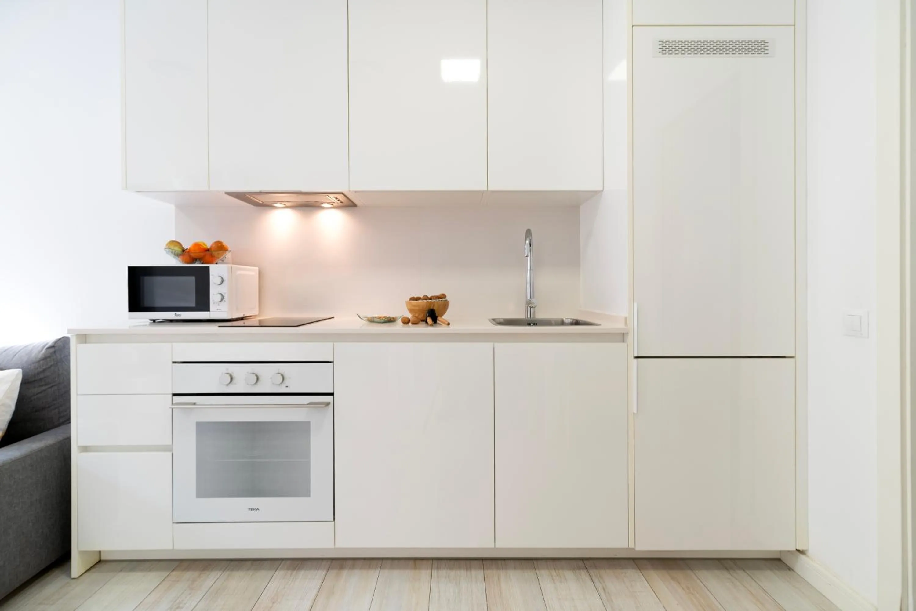 Kitchen or kitchenette in Castell Beach Aparthotel