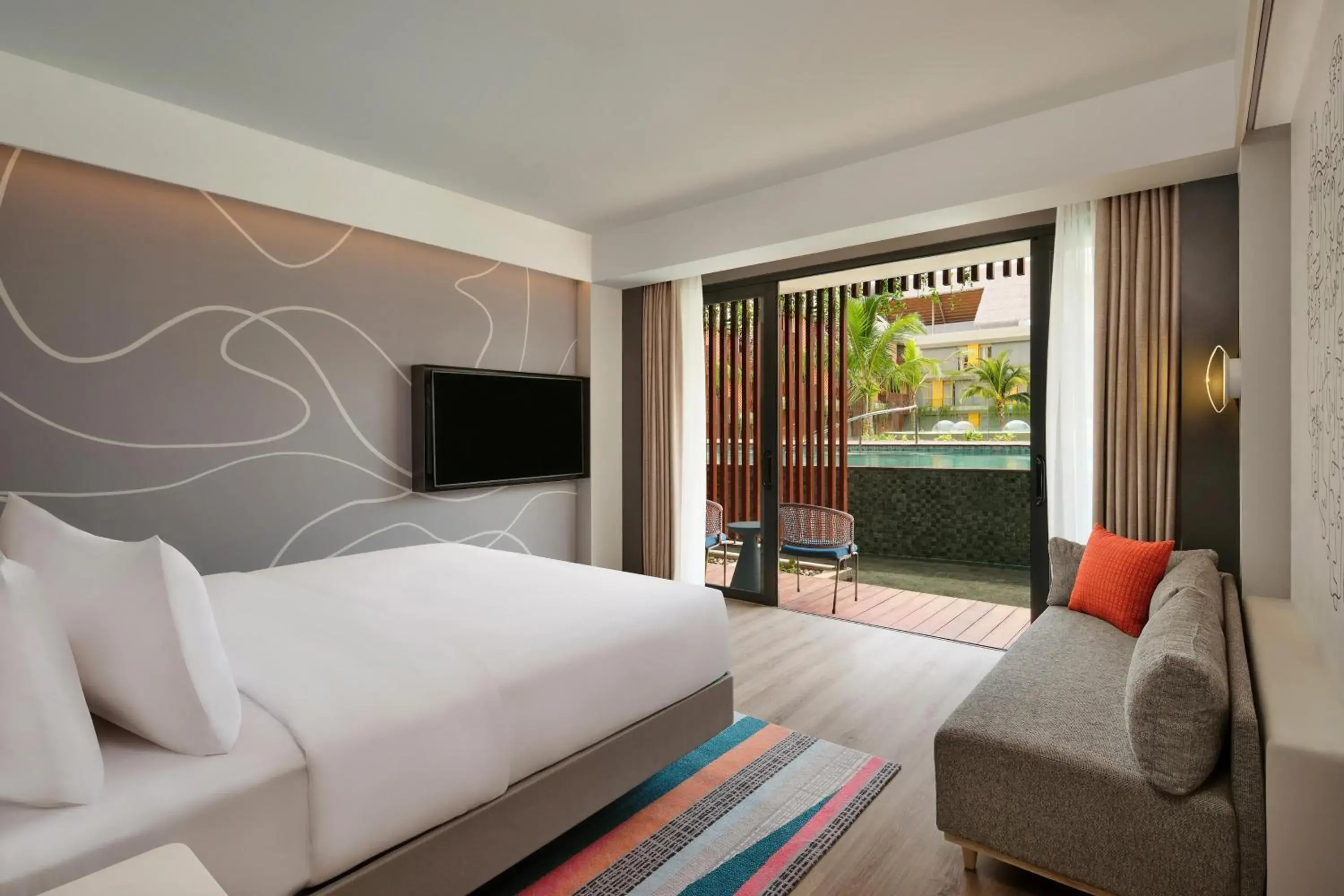 Aloft Pool Terrace, 1 King Bed (maximum capacity 3 adults) in Aloft Bali Kuta at Beachwalk Aloft Pool Terrace, 1 King Bed (maximum capacity 3 adults) in Aloft Bali Kuta at Beachwalk