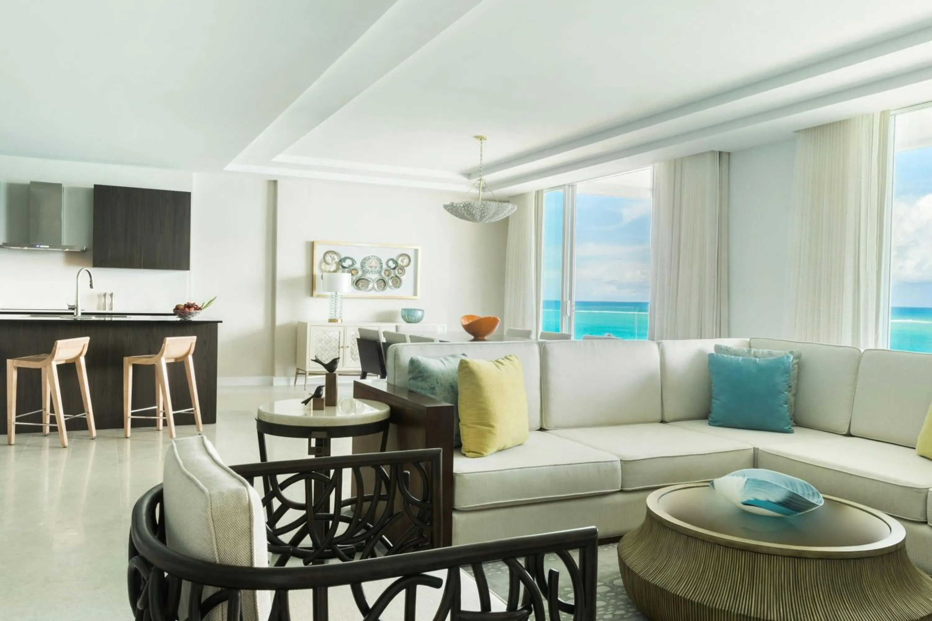 Living room in The Ritz-Carlton, Turks & Caicos